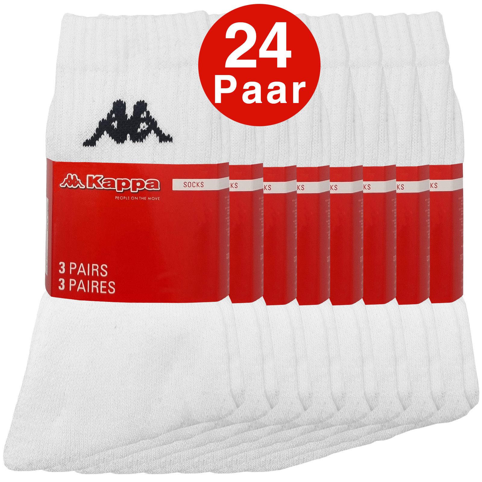 Kappa Tennissocken 6-24 Paar Sportsocken Schwarz günstig online kaufen