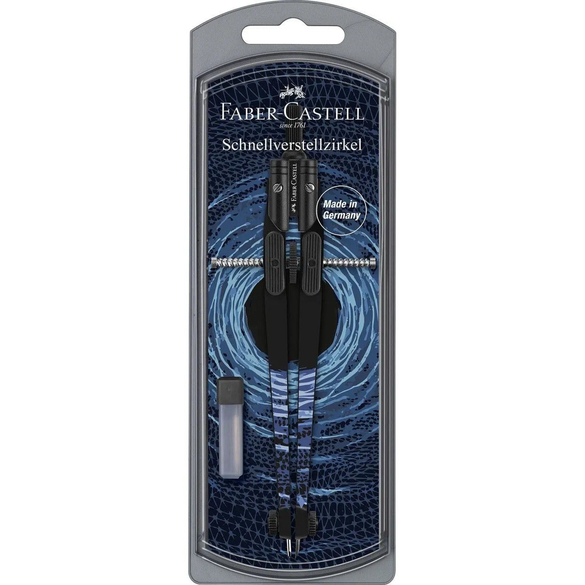 Faber-Castell Zirkel Zirkel Schnellverstellz. Shiny Twist, Mit trendigem Motiv und Schnellverstellfunktion