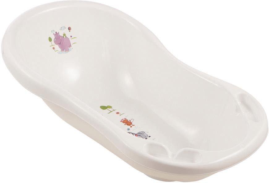 keeeper Babybadewanne Maria - Hippo, weiß, mit Stöpsel, Made in Europe