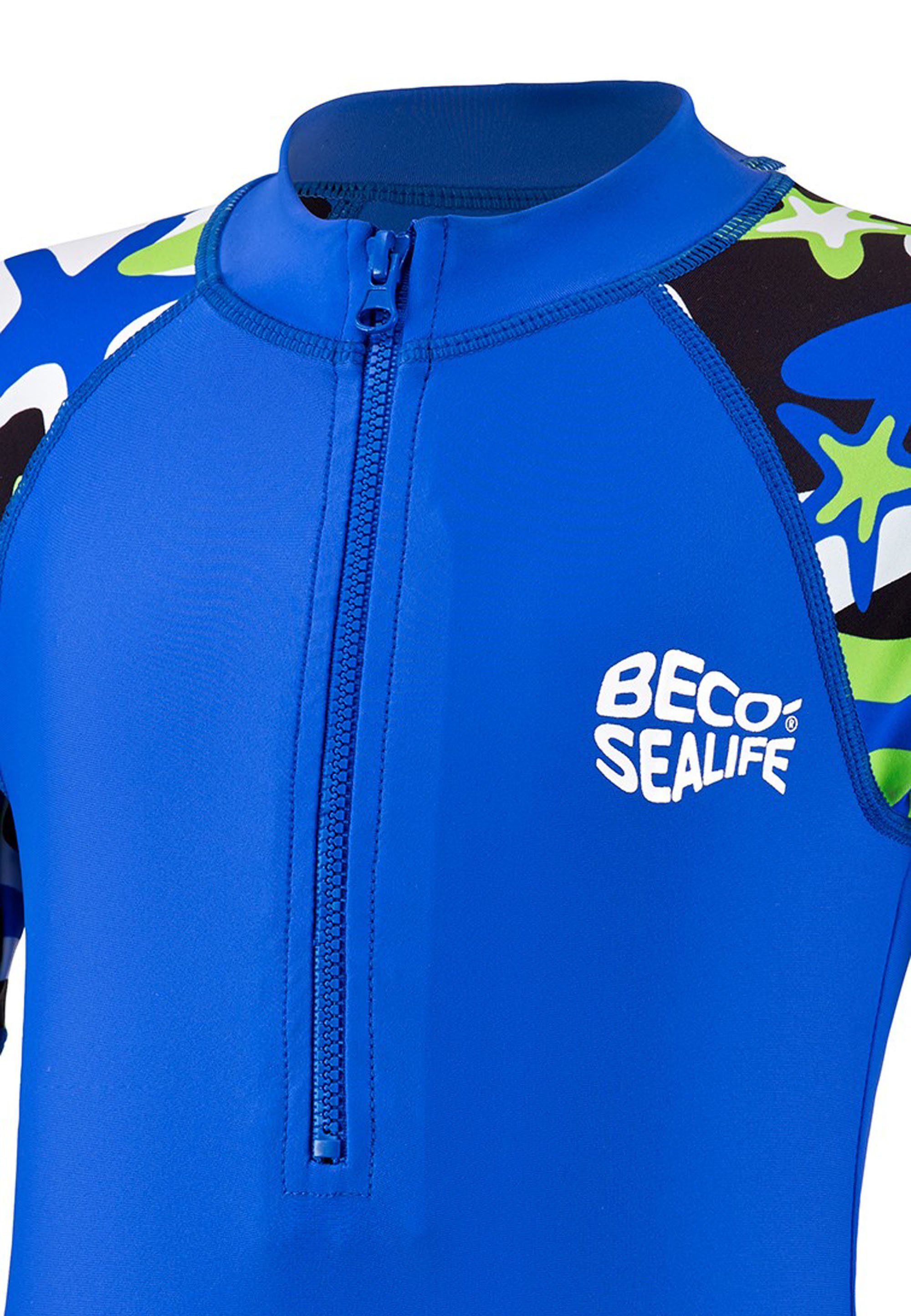 (1-St) BECO-SEALIFE® UV50+ schnell Beermann Sonnenschutz ultraweich Badeanzug perfekter Schutzanzug Beco Einteiler und trocknend blau