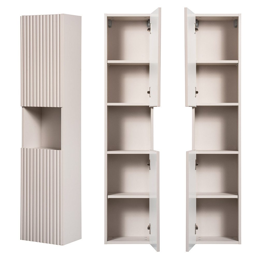 Lomadox Hochschrank NEWPORT-56-CASHMERE Badschrank, kaschmir mit günstig online kaufen