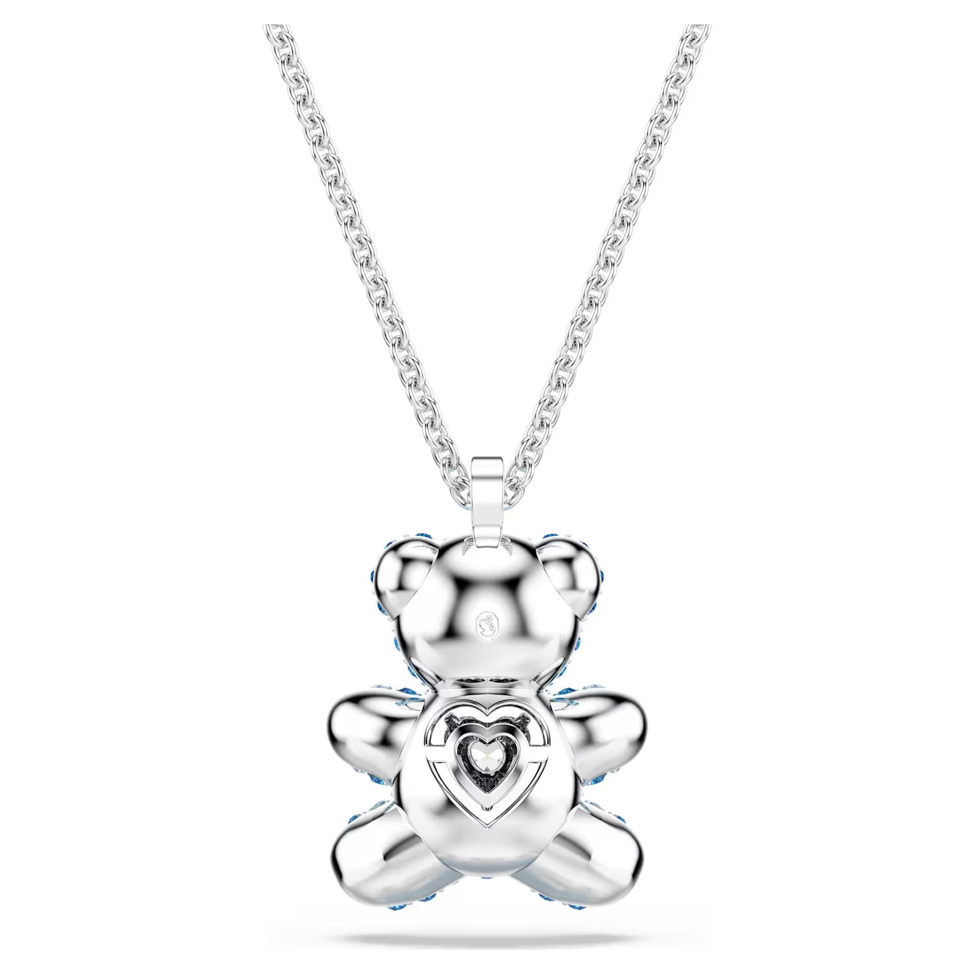Swarovski Kristallanhänger Swarovski Halskette Teddy 5737620 Blau, Rhodiniert (1-tlg)