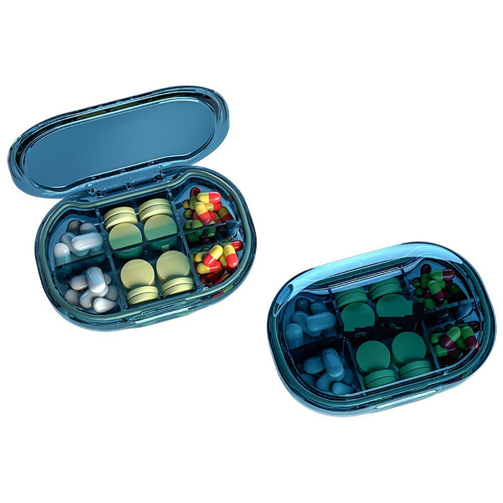 2 Stück Pack Sharplace Mini Aufbewahrungsbox Metall Pillenbox Reise Pillendose Tablettendose 