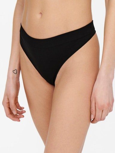 RIB T-String NOOS ONLVICKY 3-PK ONLY THONG S-LESS Black (Packung, 3-St)
