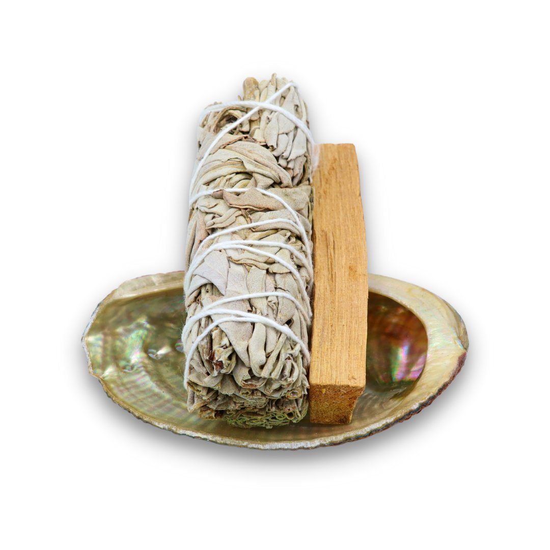 LAVISA Räucherkegel Weißer Salbei Premium, Abalone Muschel, Palo Santo, Salbei Räucher Smudge Abalone White Sage