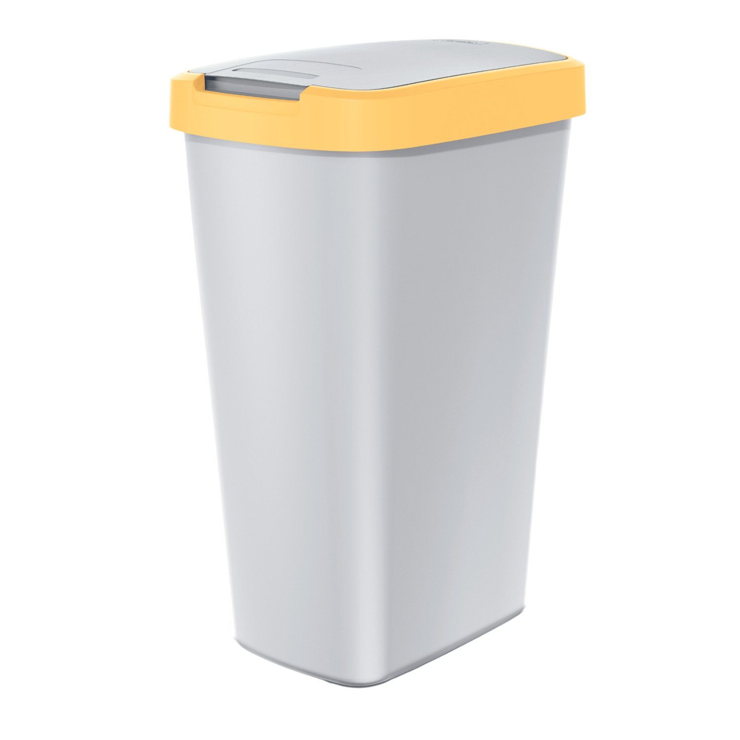 Mülleimer, mit Papierkorb 45l Klappe Keden COMPACTA Q Aschgrau/Gelb