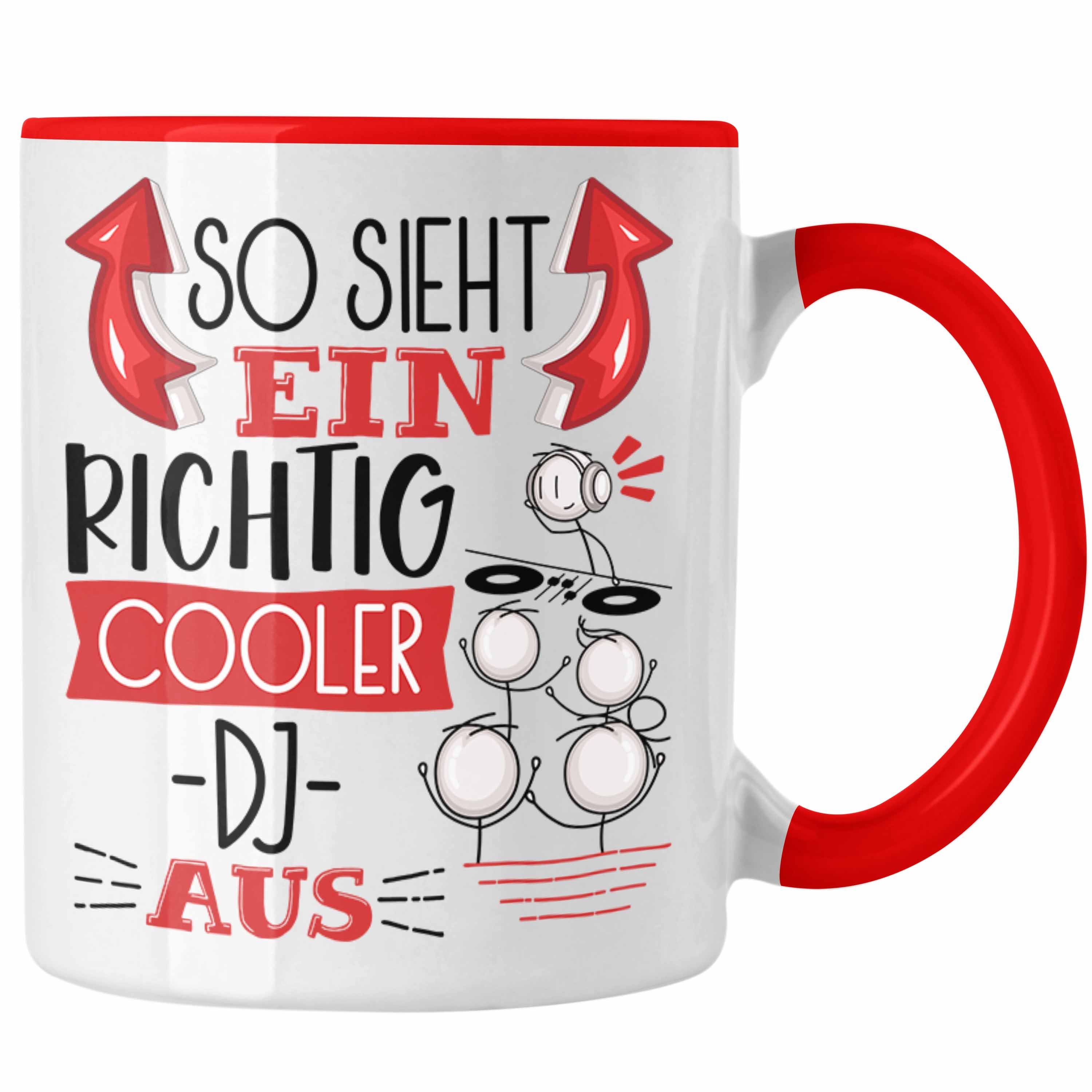 Trendation Sänger Tasse – 'So Sieht Ein Richtig Cooler Sänger Aus', Blau, Spülmaschinenfest, Beidseitig Bedruckt