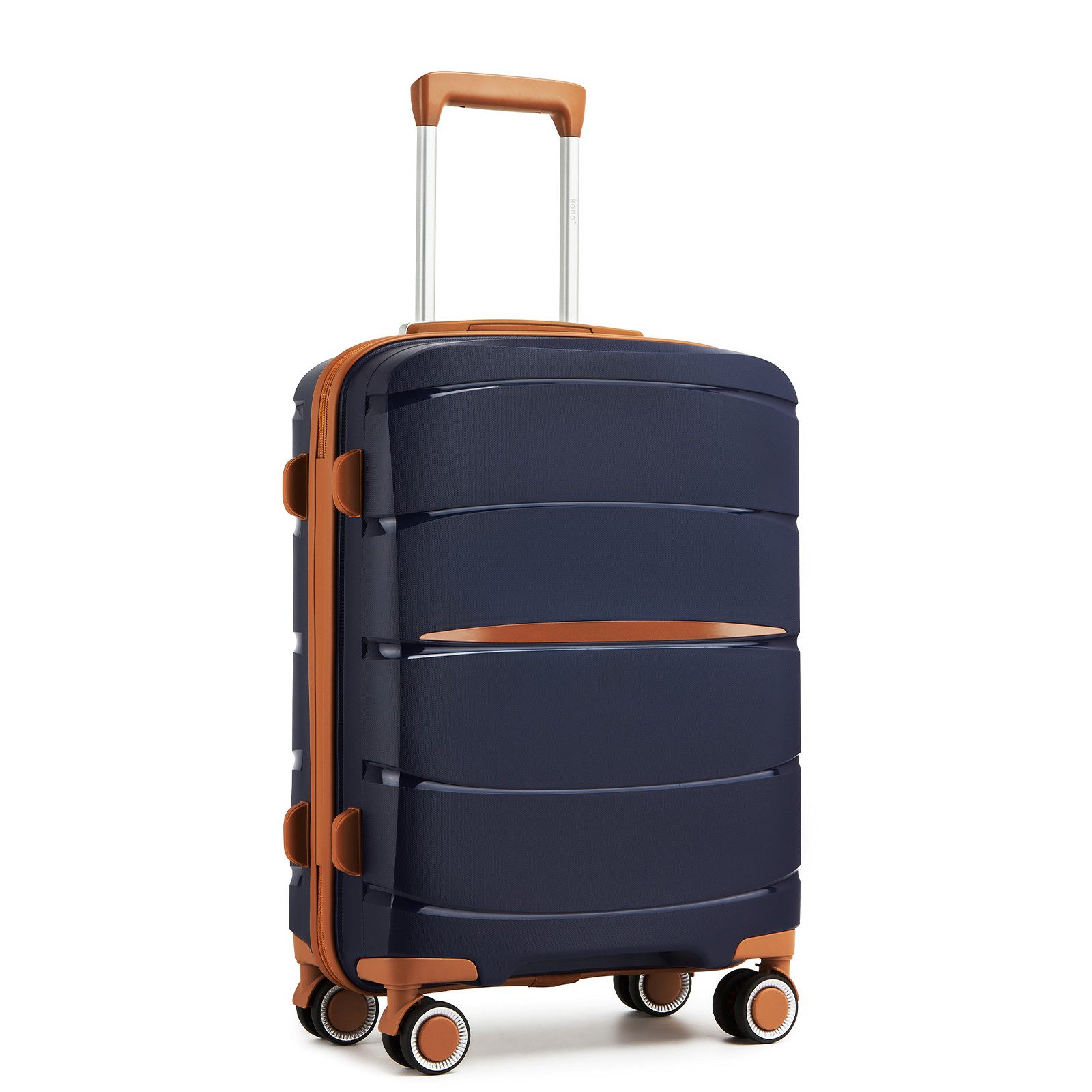 KONO Handgepäckkoffer PP – Kabinenkoffer mit TSA-Schloss & stylischen Braun günstig online kaufen