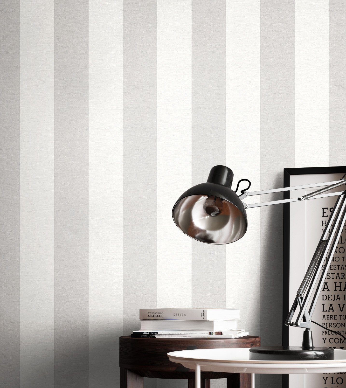 Newroom Vliestapete, Grau Tapete Modern Streifen günstig online kaufen