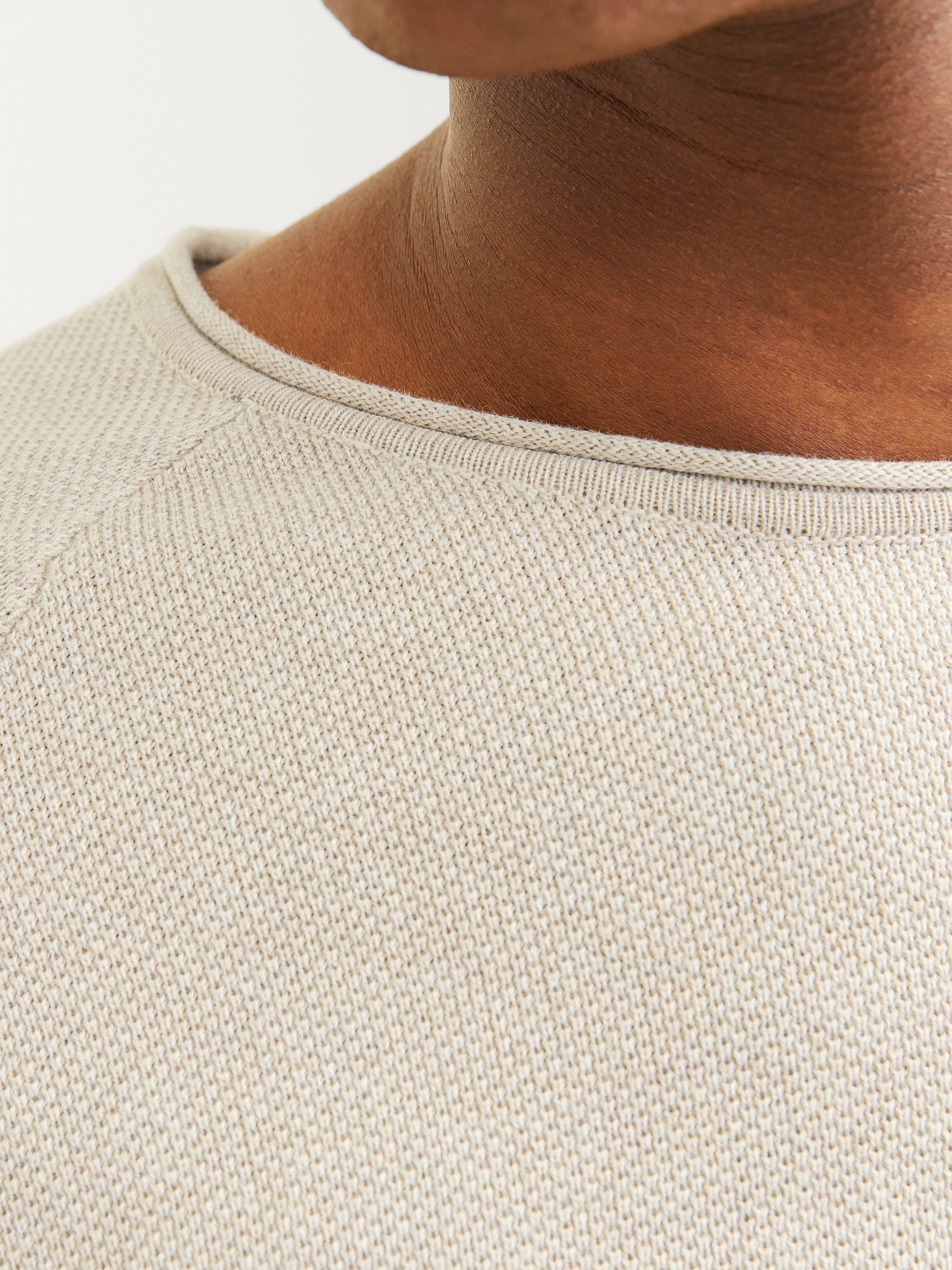 Jack & Jones Rundhalspullover JJEHILL KNIT CREW NECK NOOS Baumwolle, regular fit – Bild 5 von 5
