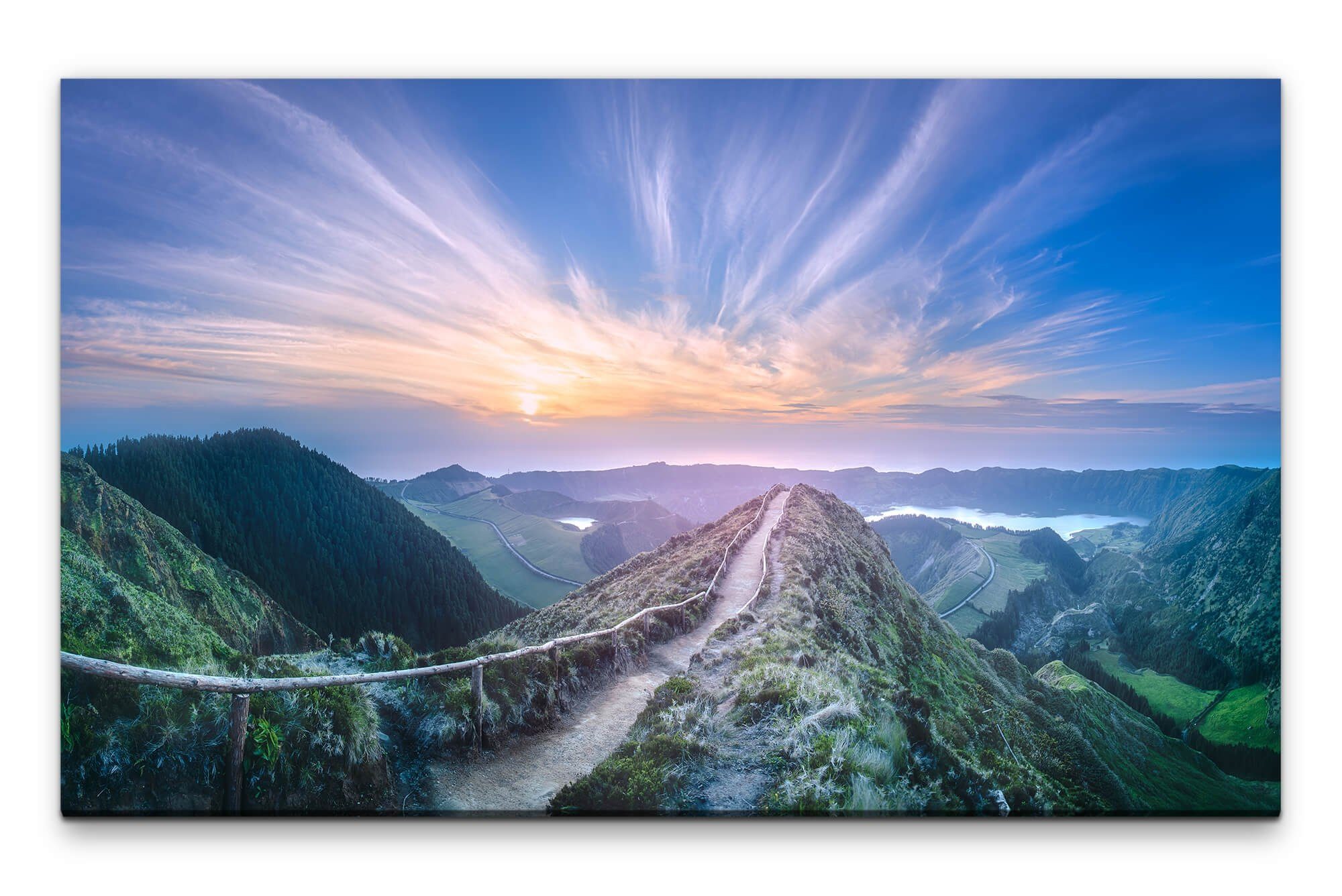 Leinwandbild Bilder XXL Gebirgsweg Wandbild auf Leinwand