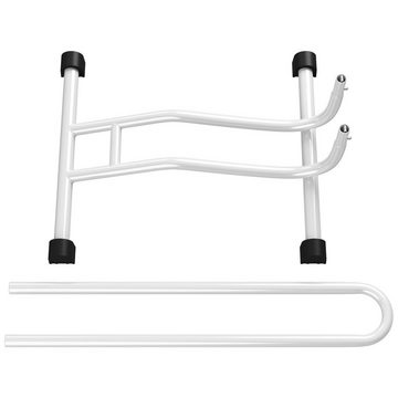Wellgro Fahrradhalter 4 x Fahrradständer - Stahl, sicherer Stand - Farbe weiß