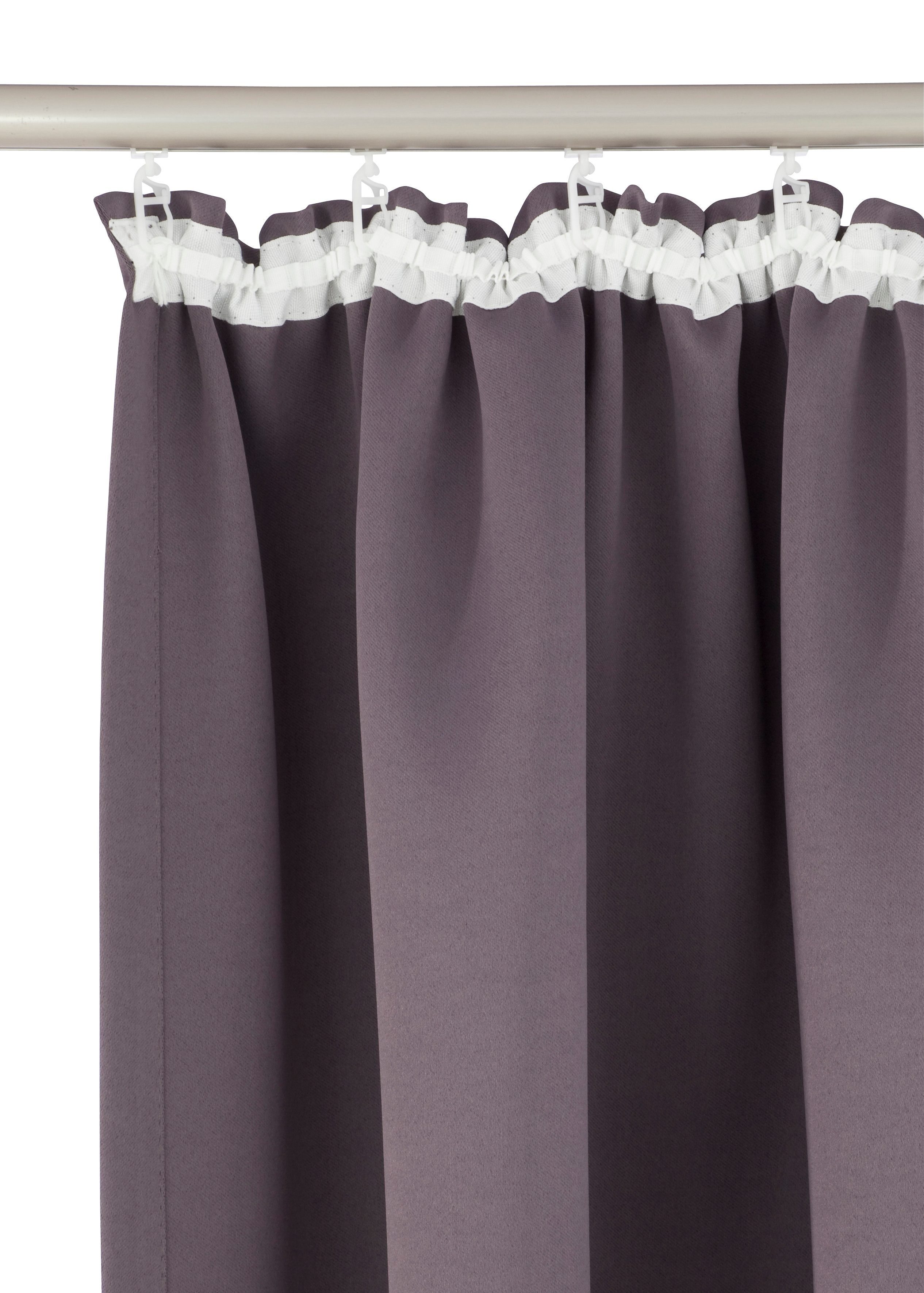 OTTO home Verdunkelungsvorhang Solana, Gardinen mit Kräuselband, Vorhänge, Wohnzimmer, modern, (2 St), Kräuselband, verdunkelnd, 2er-Set Verdunklungsvorhang mit Thermofunktion, Bestseller, einfarbig