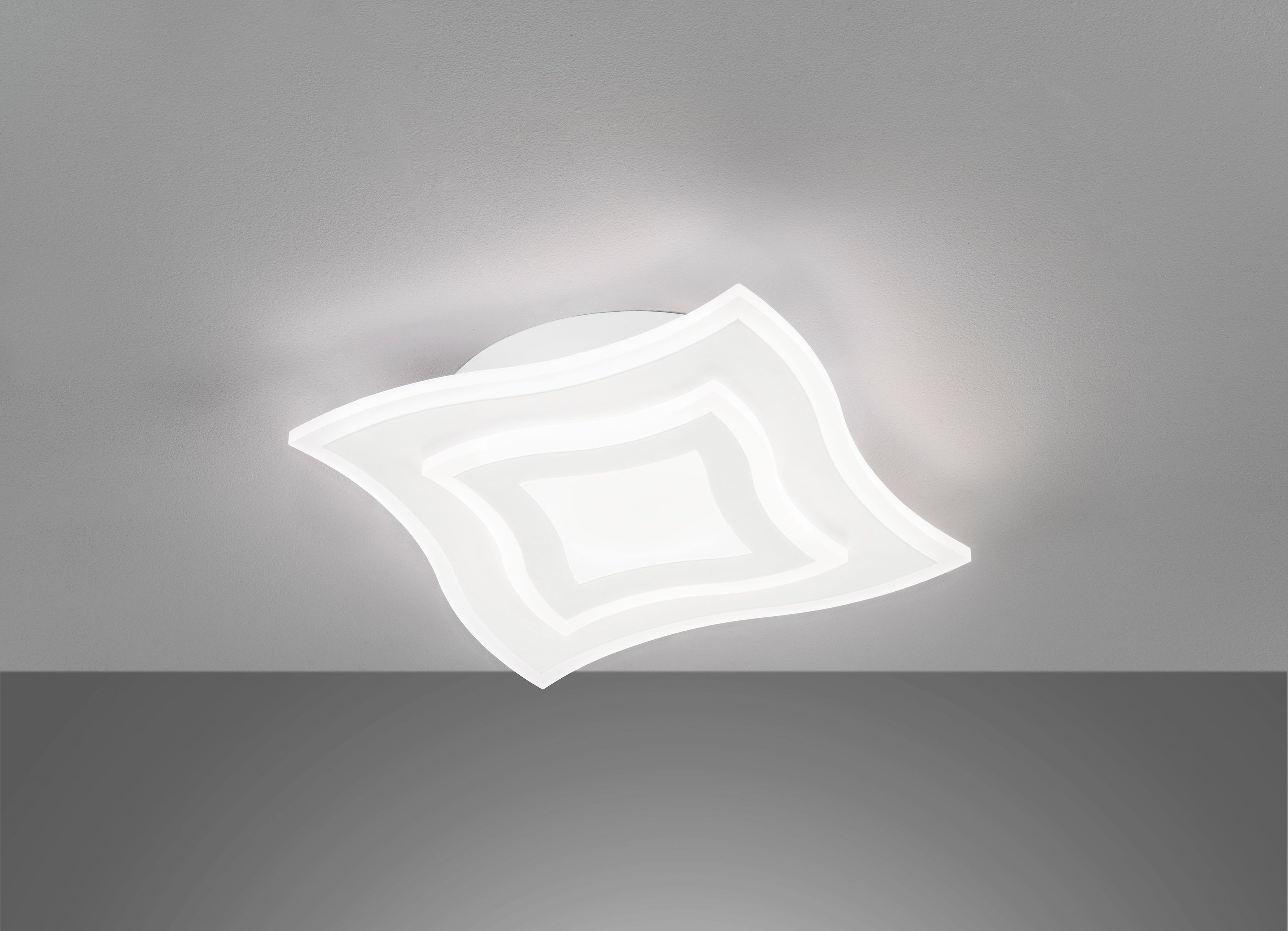 FISCHER & HONSEL LED fest LED integriert, Gorden, - - warmweiß CCT Deckenleuchte kaltweiß Fernbedienung, über