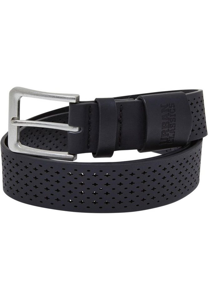 URBAN CLASSICS Hüftgürtel Accessoires Synthentic Leather Perforated Belt  black L/XL