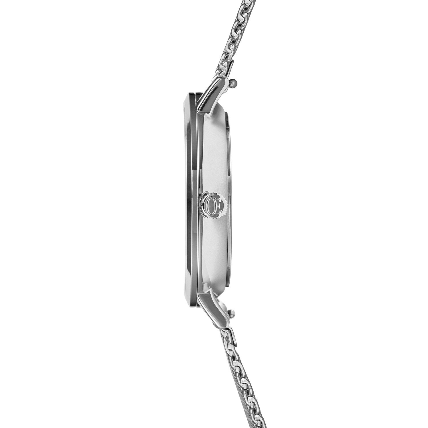 COEUR DE LION Quarzuhr Uhr Rund Sparkling Sunray Transformative Teal Milanaise silber 7650/70-1706, Armbanduhr, Damenuhr, Edelstahlarmband, analog, Swarovski®-Kristall