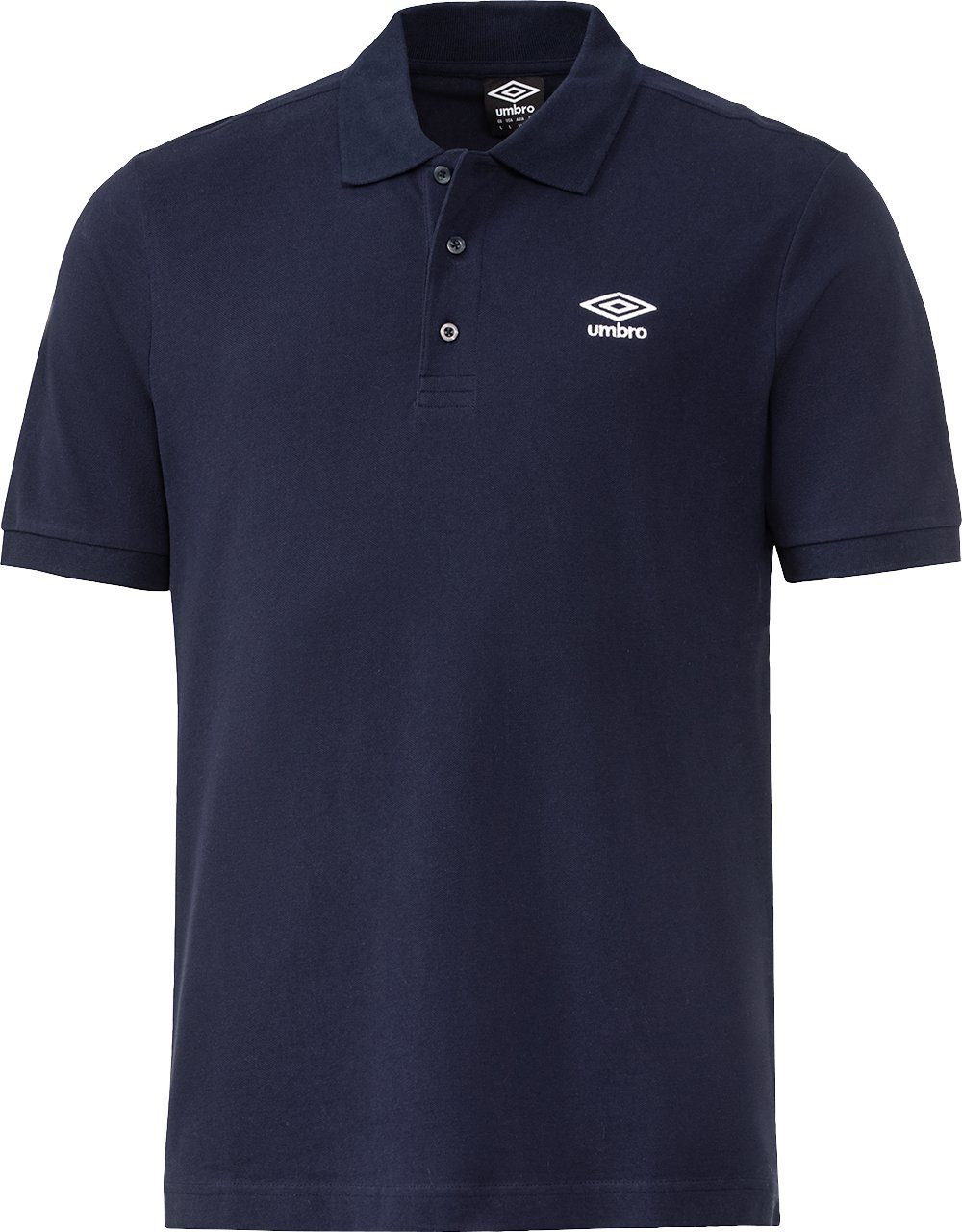 Umbro Poloshirt körniges Piqué-Gewebe aus Baumwolle marine