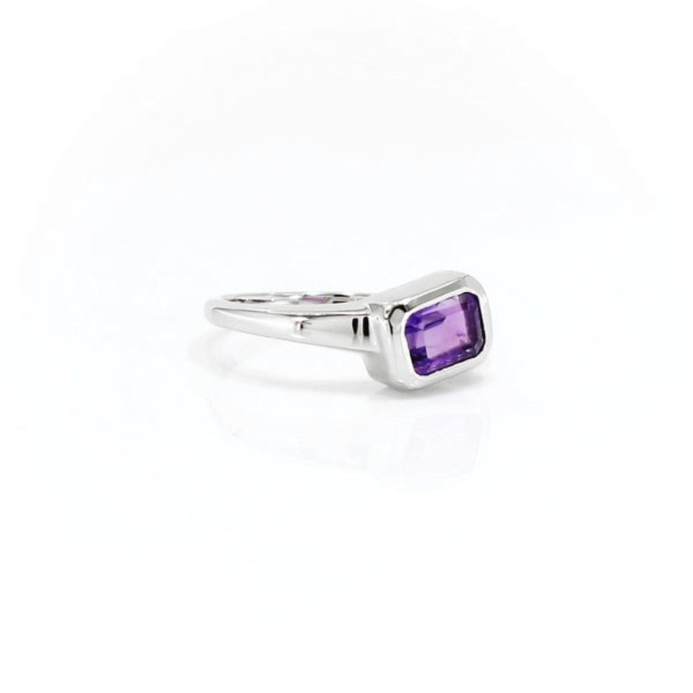 Cavill Solitärring Cavill Ring 0,79 ct Amethyst Sterlingsilber Platin-Überzug (1-tlg)