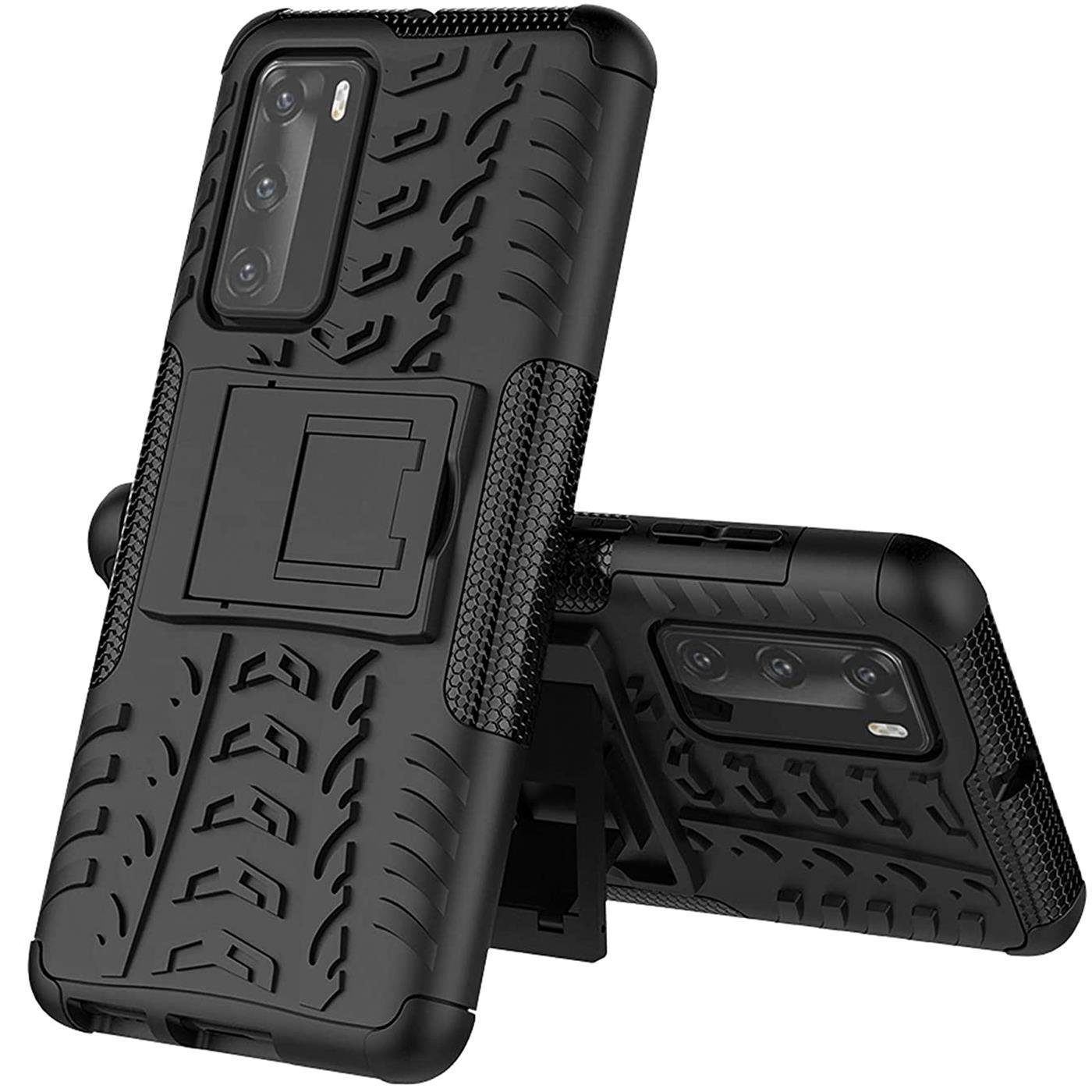 CoolGadget Handyhülle Outdoor Case Hybrid Cover für Huawei P40 6,1 Zoll, Schutzhülle extrem robust Handy Case für Huawei P40 Hülle