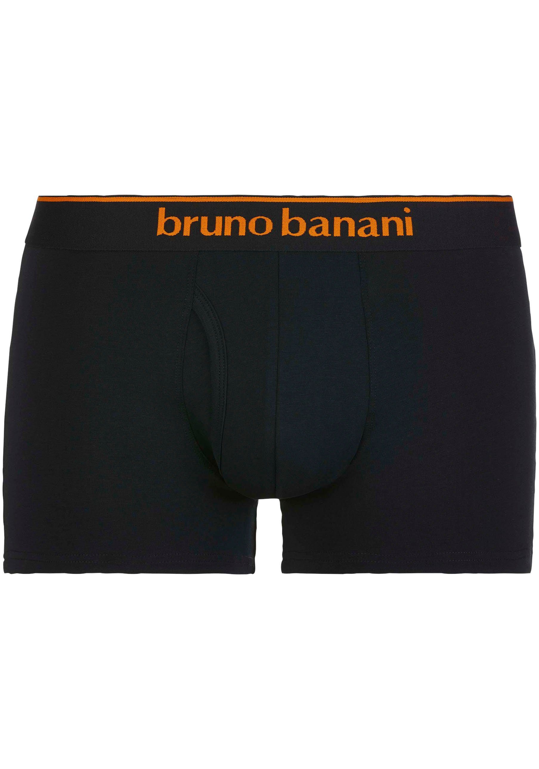 Bruno Banani Boxershorts Short Quick schwarz Details 2-St) Access Kontrastfarbene 2Pack (Packung
