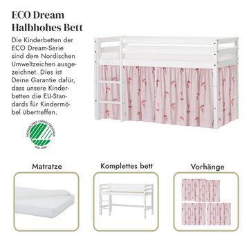 Hoppekids Spielbett ECO Dream, Massivholz, wahlweise in 2 Größen und 4 Farben, Matratze wählbar