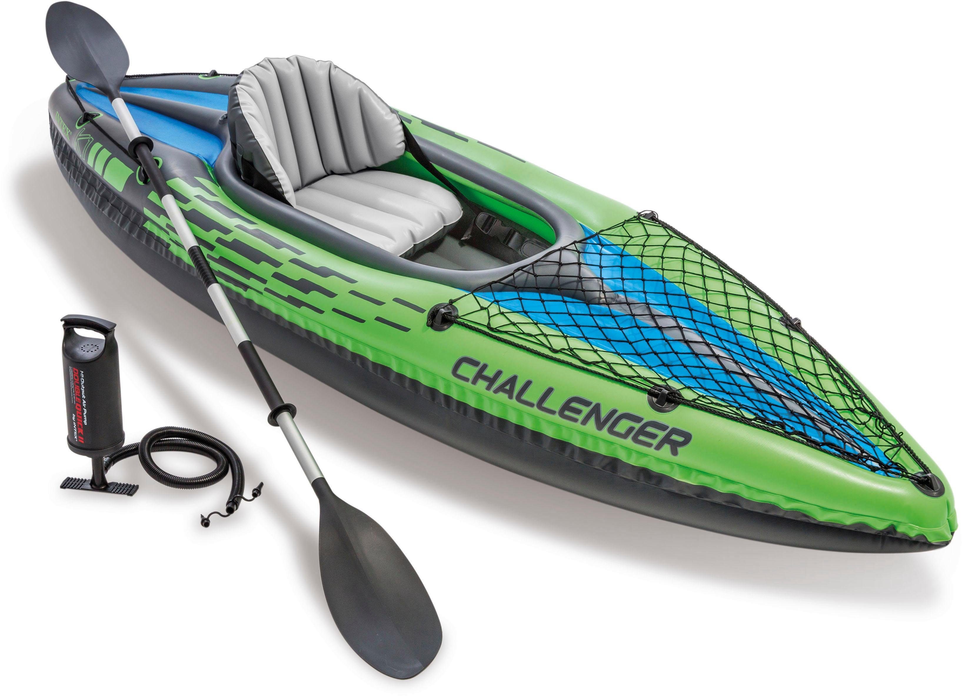 Kayak 3-St) Einerkajak K1 Intex Set, Challenger (Set,