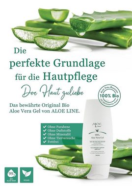 ALOE Line Feuchtigkeitsgel Aloe Vera Gel 99% Bio - Ohne Duft- & Farbstoffe - Vegan, 1-tlg., 150ml