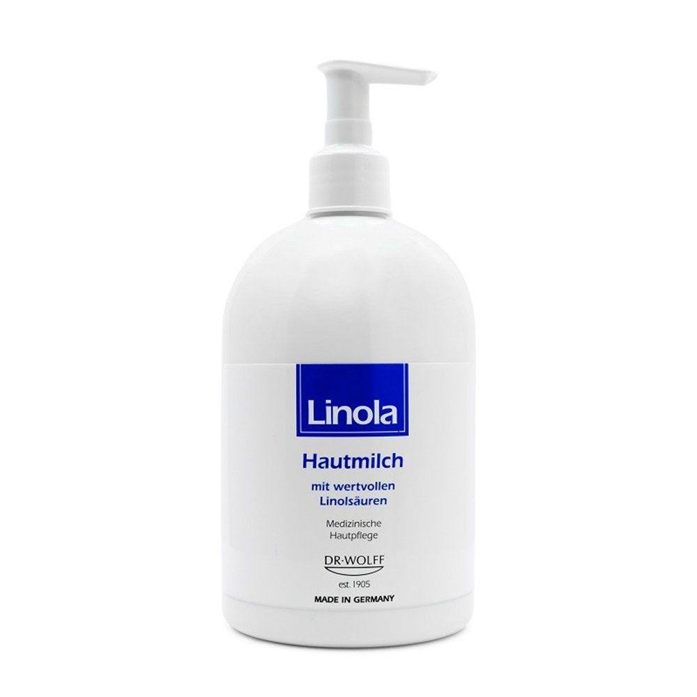 Linola Feuchtigkeitscreme Hautmilch Spender 500ml PZN 14445846
