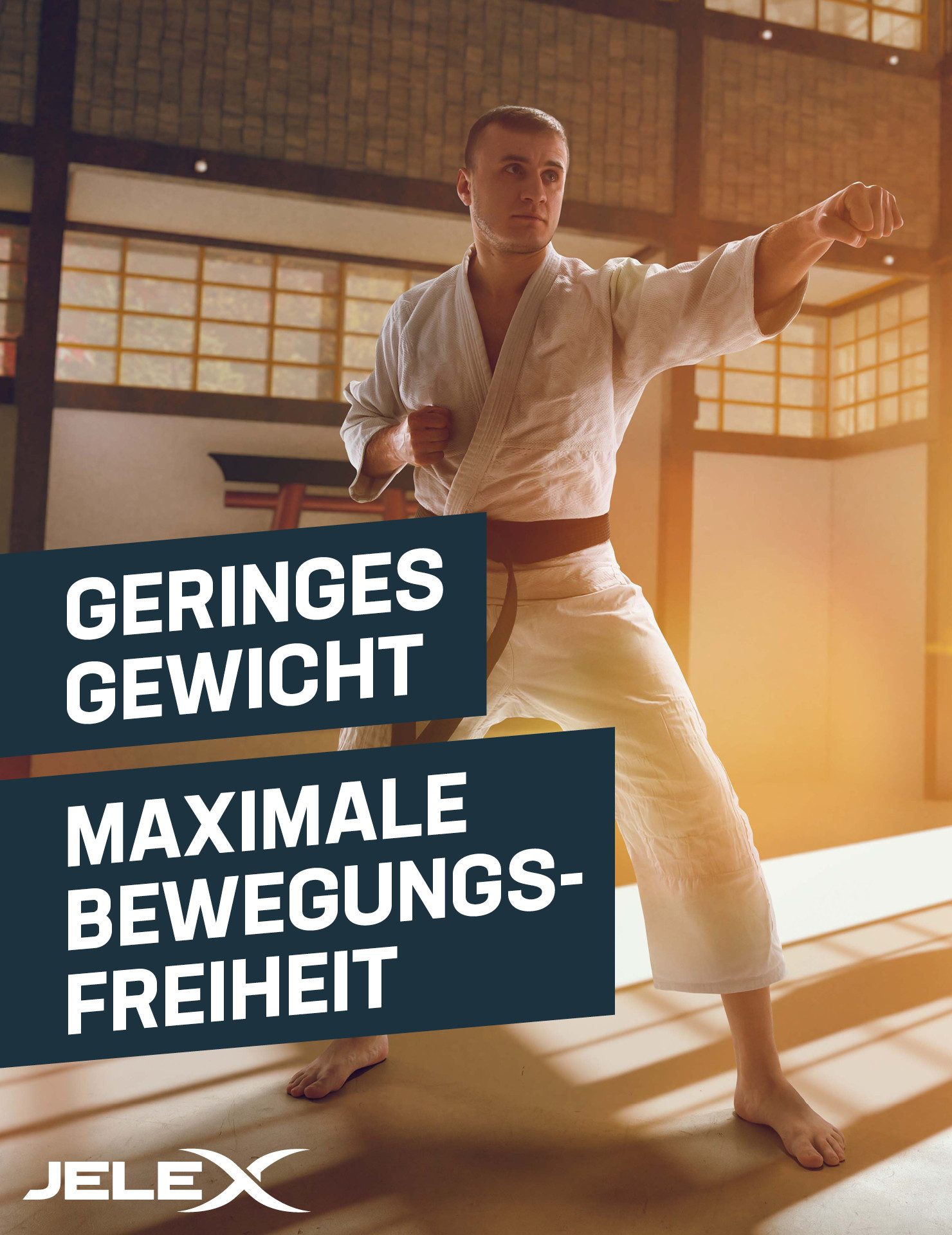 JELEX Karateanzug "Kihaku" Karateanzug mit Gürtel (3-tlg., Set bestehend aus Jacke, Hose und Gürtel), für Erwachsene und Kinder – Bild 3 von 5