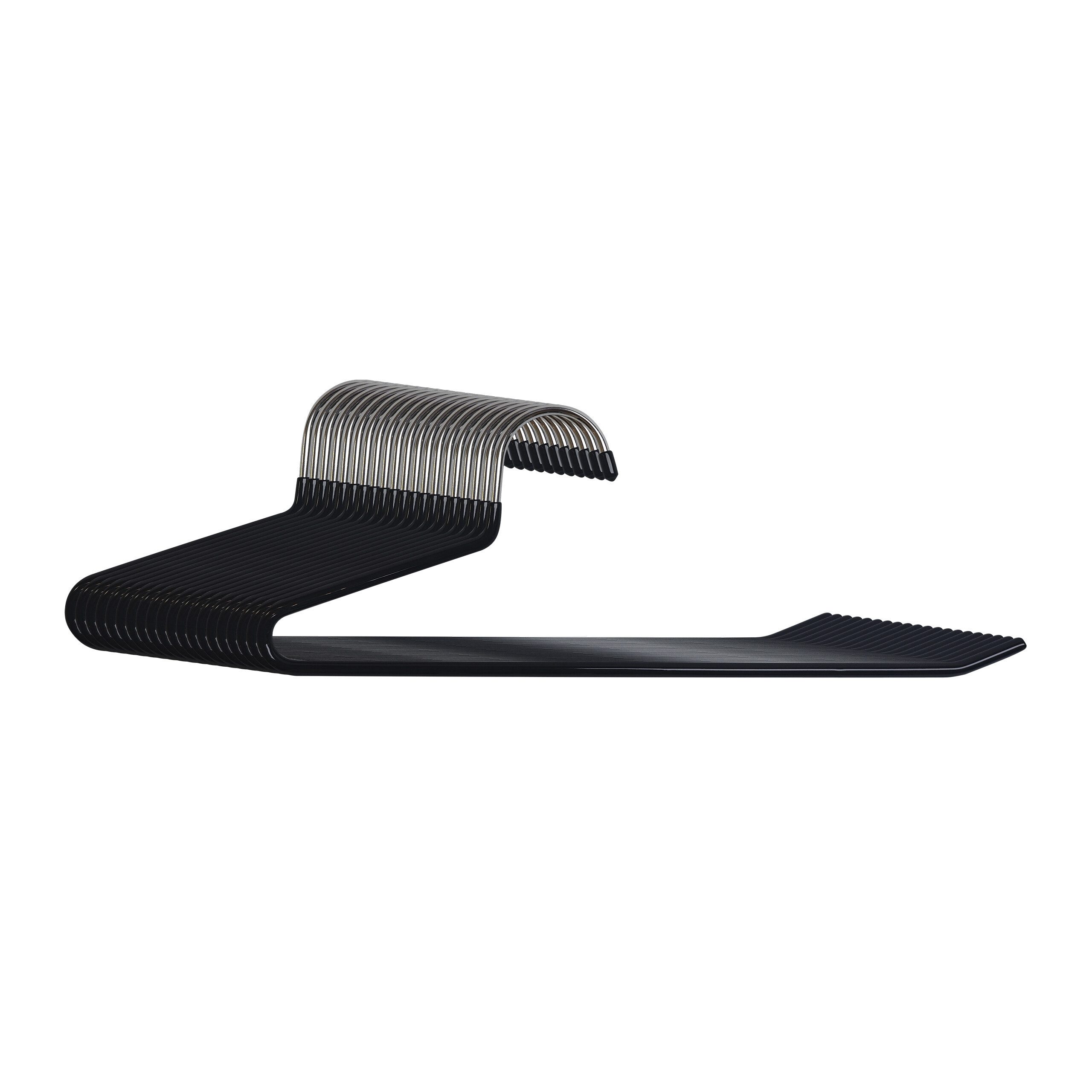 relaxdays Kleiderbügel Rutschfestes Hosenbügel Set, (Set, 20-tlg), schwarz