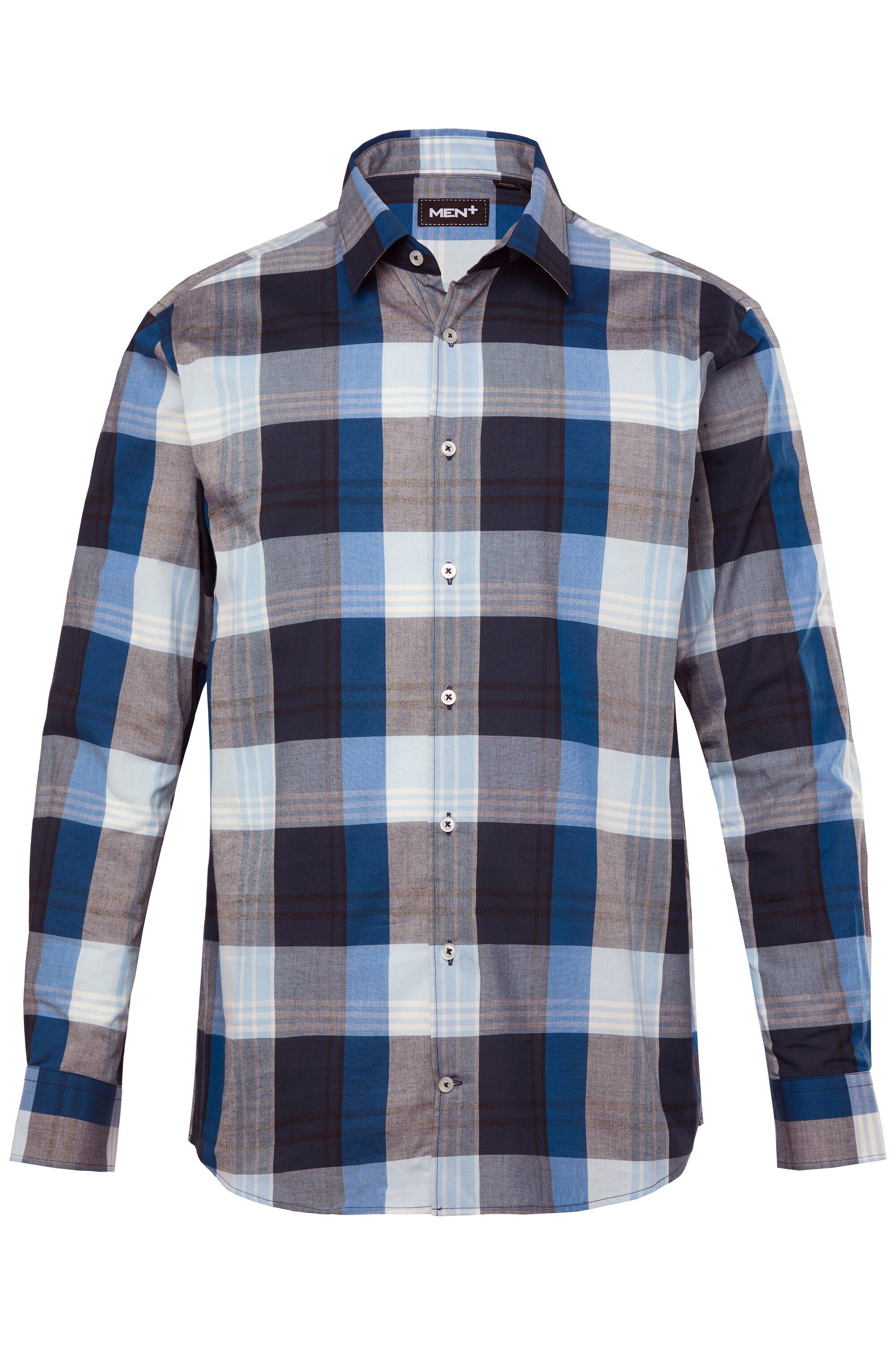 Men Plus Businesshemd Karohemd Langarm Kentkragen Comfort Fit günstig online kaufen