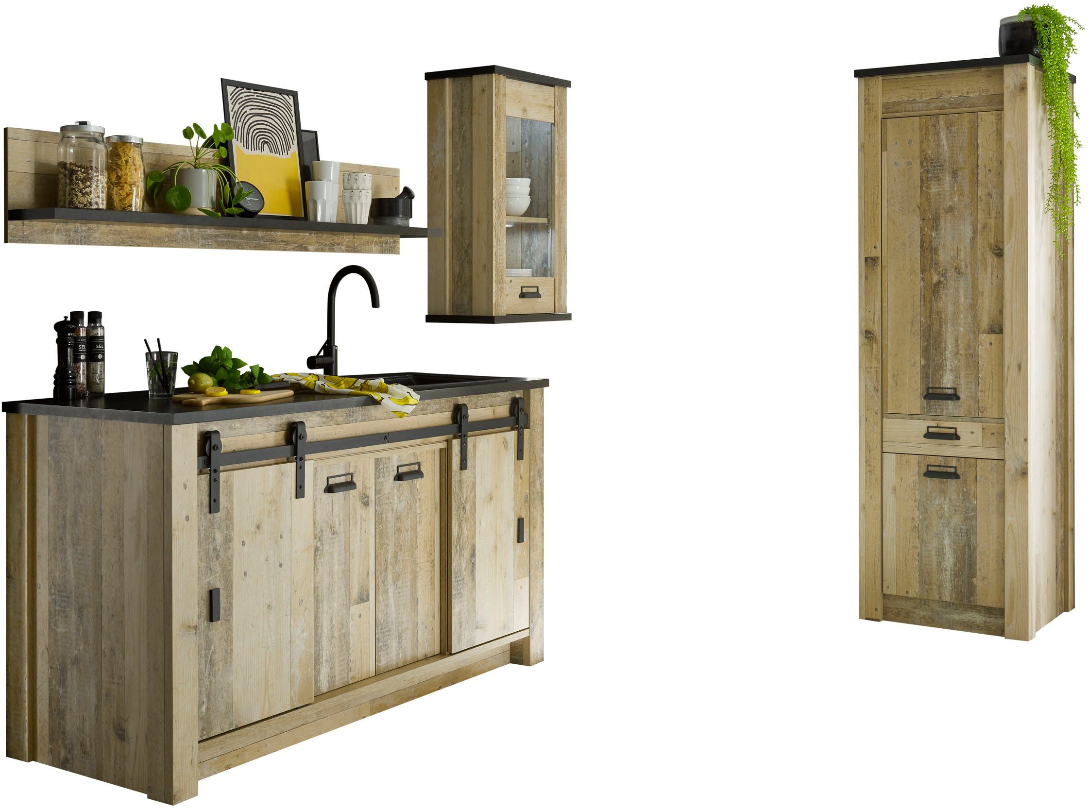 Home affaire Küche Sherwood, Breite 240 cm, ohne E-Geräte