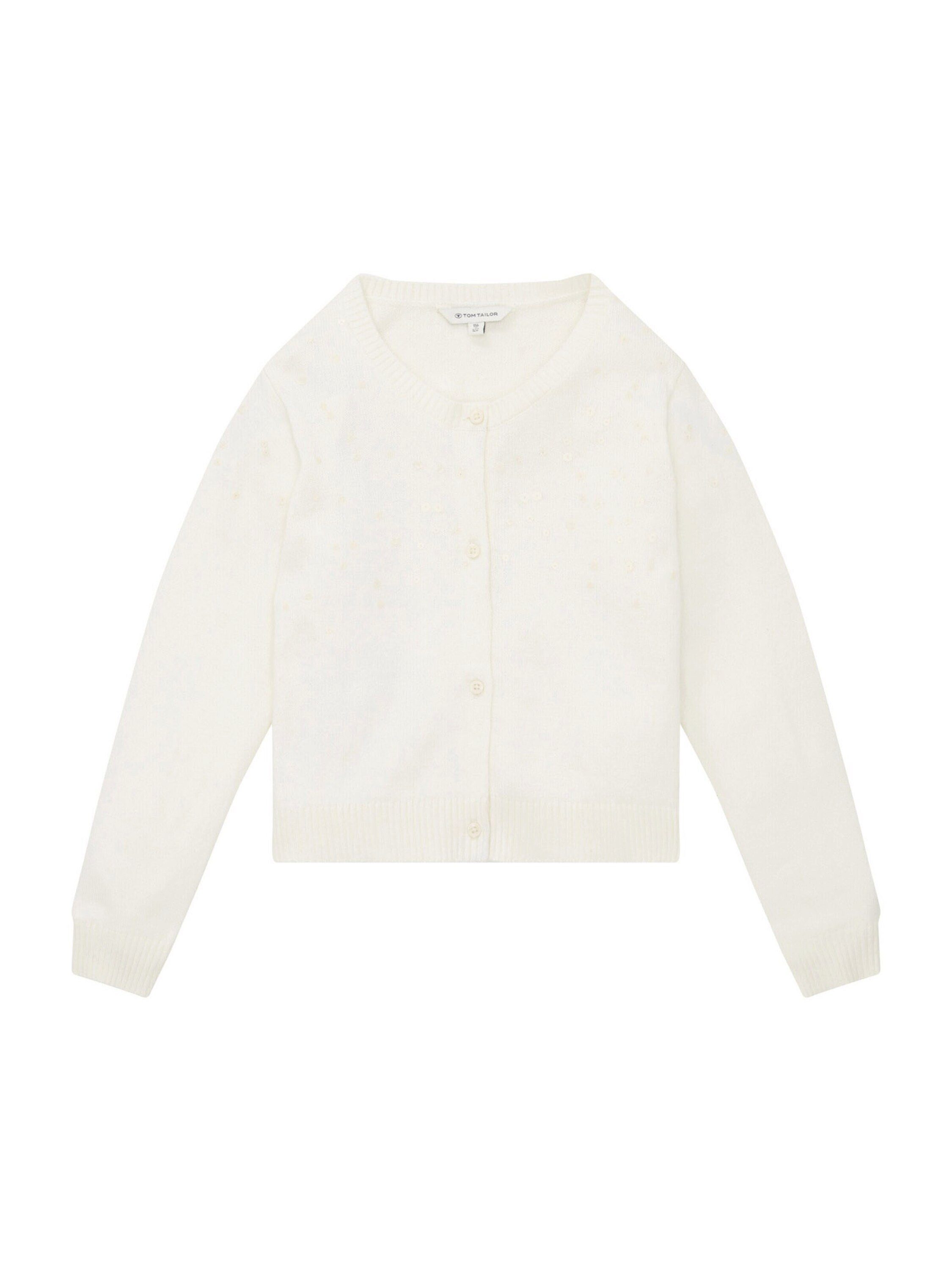 TOM TAILOR Strickjacke (1-tlg) Pailletten