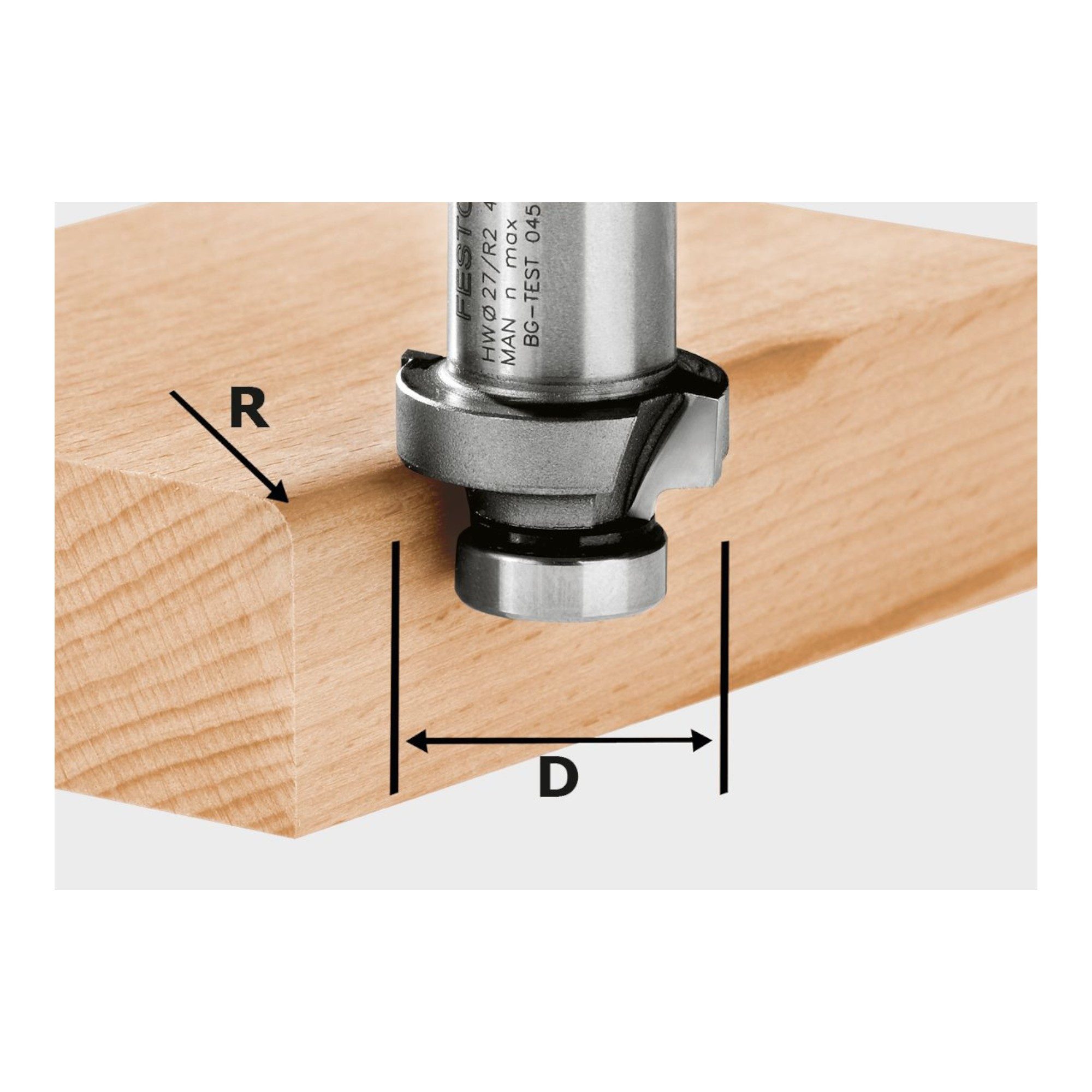 FESTOOL Fräser-Set HW R3-OFK 500 27 x 3,0 mm (490093) zum Abrunden von Umleimern