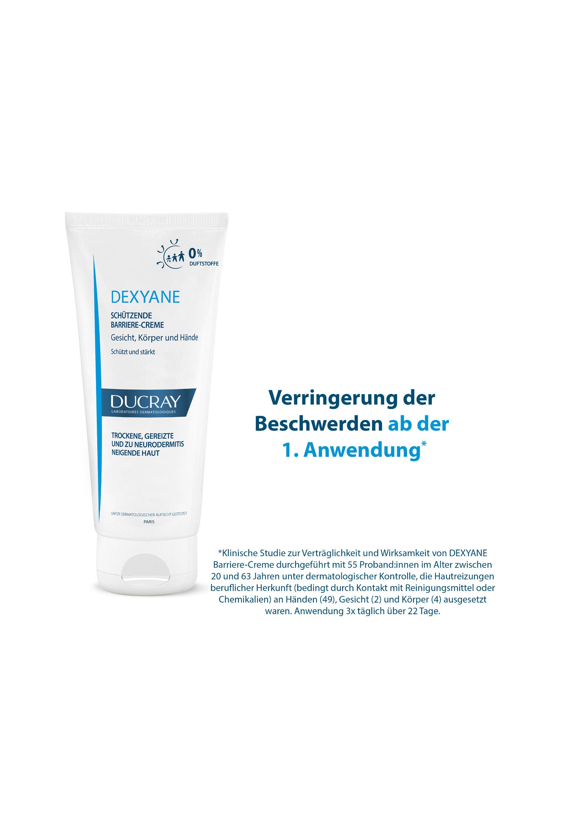 Ducray Hautcreme DEXYANE Barriere-Creme, hält auch bei Kontakt mit Wasser & Reinigungsmitteln
