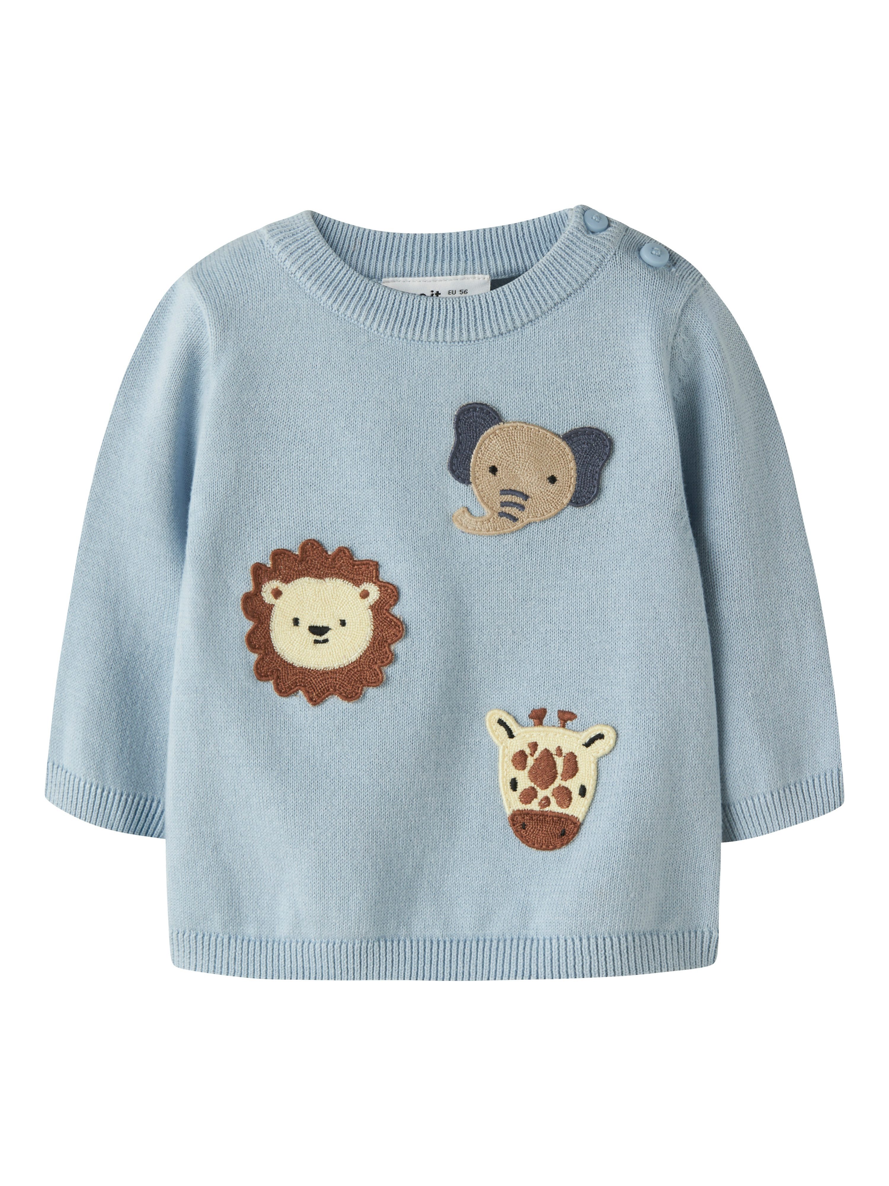 Name It Strickpullover NBMHAPS LS KNIT Baumwolle, regular fit