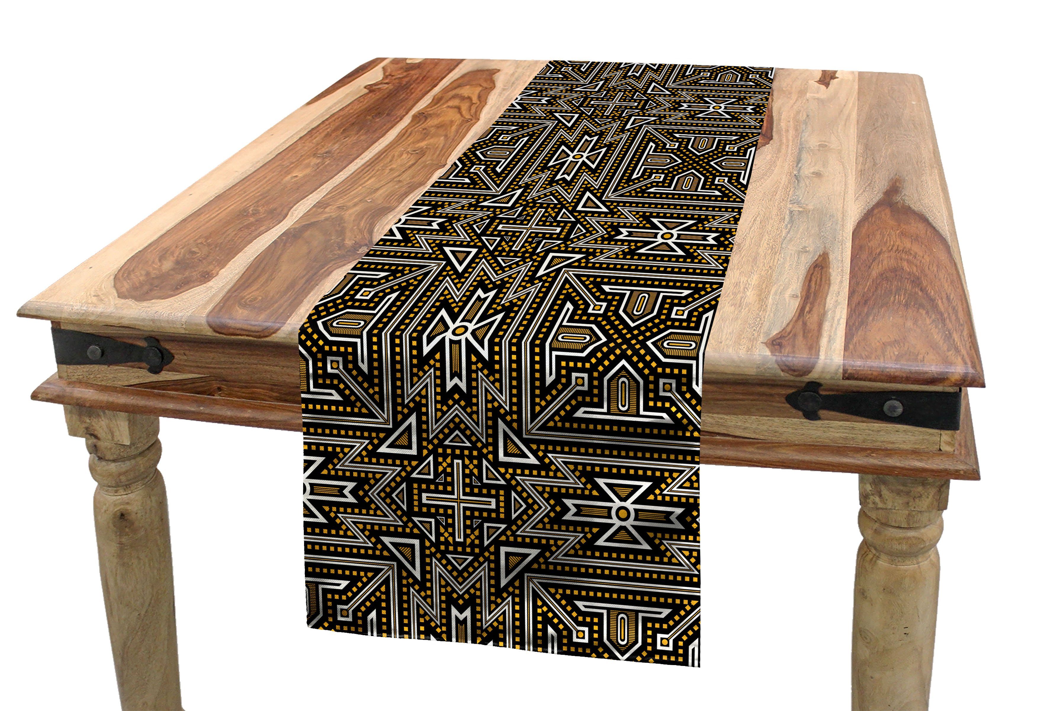Tischläufer, Triangles Dekorativer Abakuhaus Rechteckiger Esszimmer Zigzags Tischläufer Abstrakt Küche Moderne