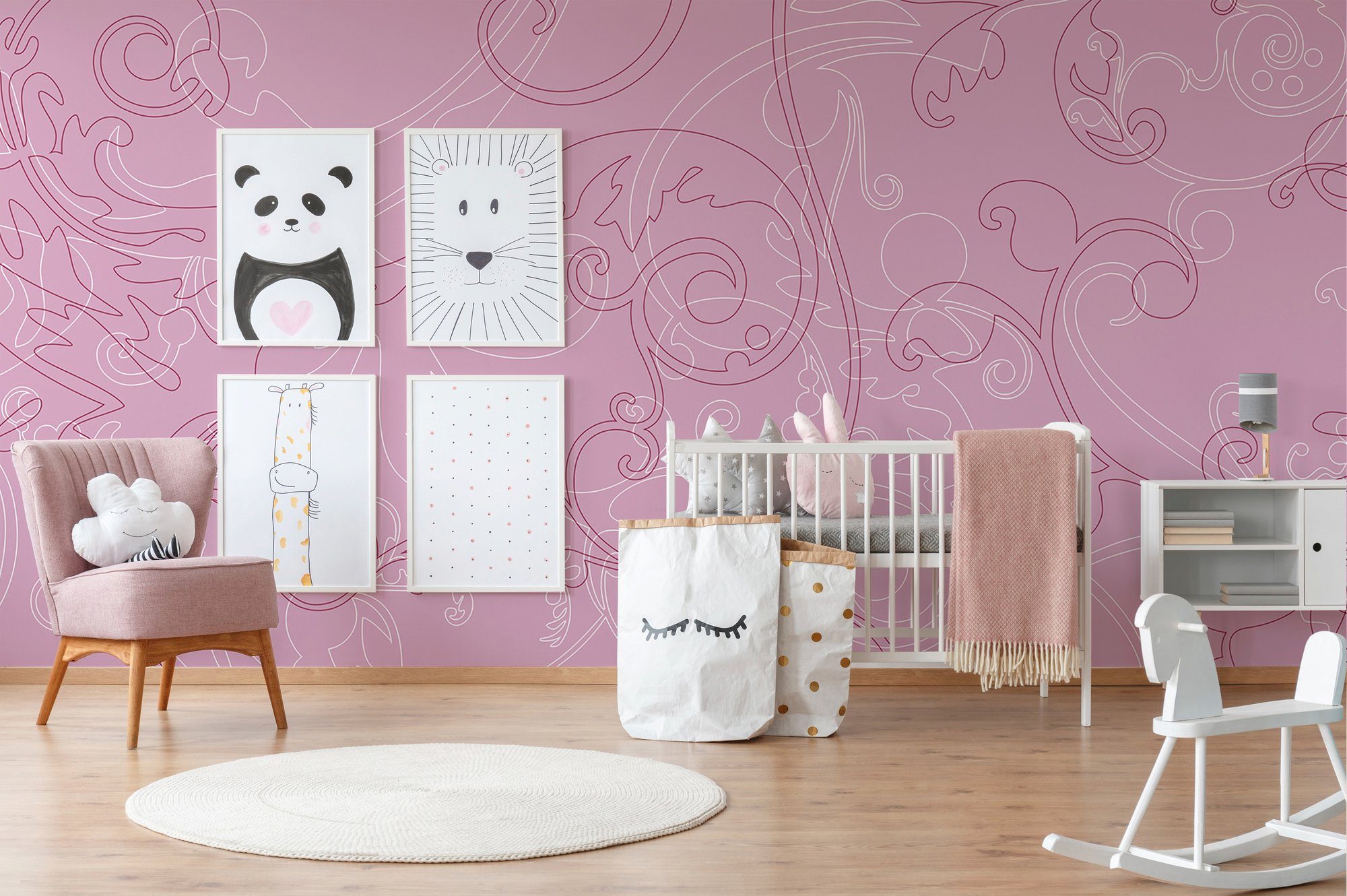 Architects Paper Fototapete Atelier 47 Ornament Art 4, glatt, Barock, (6 St), Vlies, Wand, Schräge, Decke