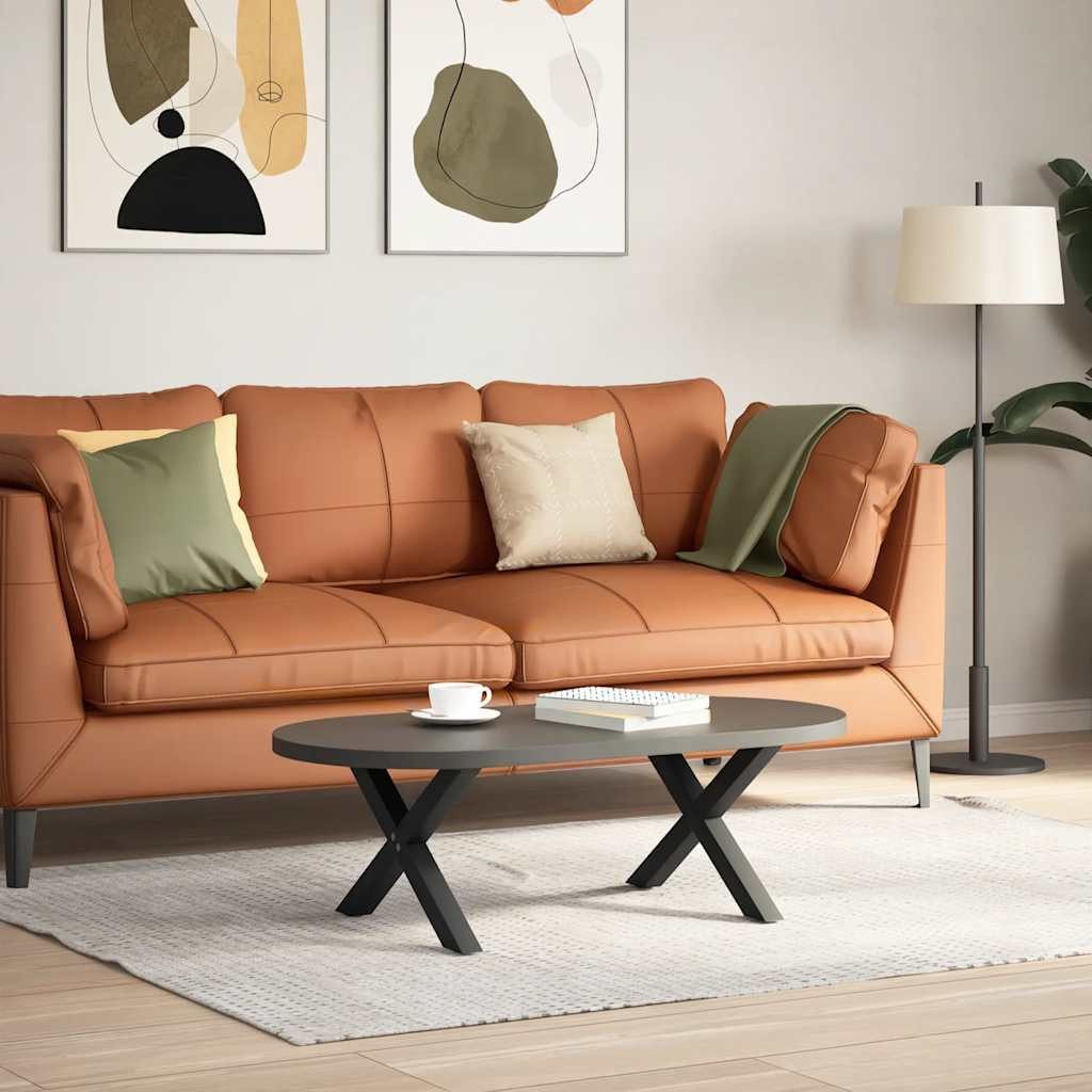 vidaXL Tischbein Couchtischbeine X-Form 2 Stk. Schwarz 60x(30-31) cm Stahl günstig online kaufen