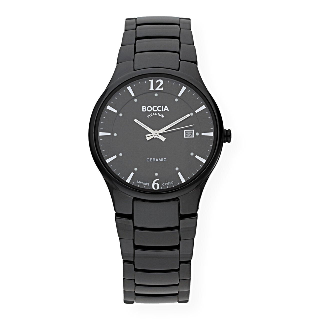 Boccia Quarzuhr Boccia Uhr Herren 3572-02 Titan/ Keramik, (1-tlg)