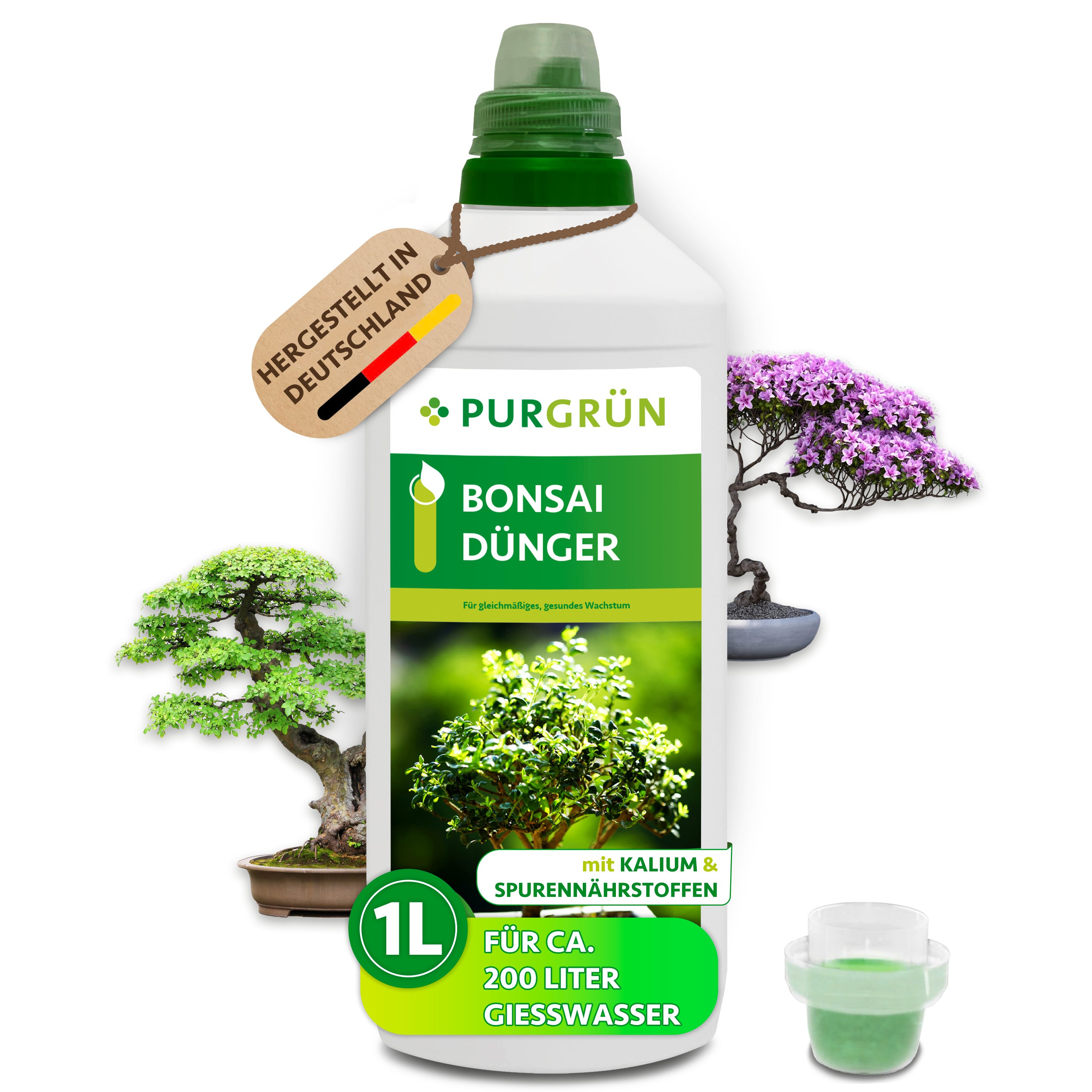 Purgrün Pflanzendünger Bonsai Dünger, NPK 3+5+7, Trockenstress, 1L, Flüssigdünger, 1-St., 1 Liter