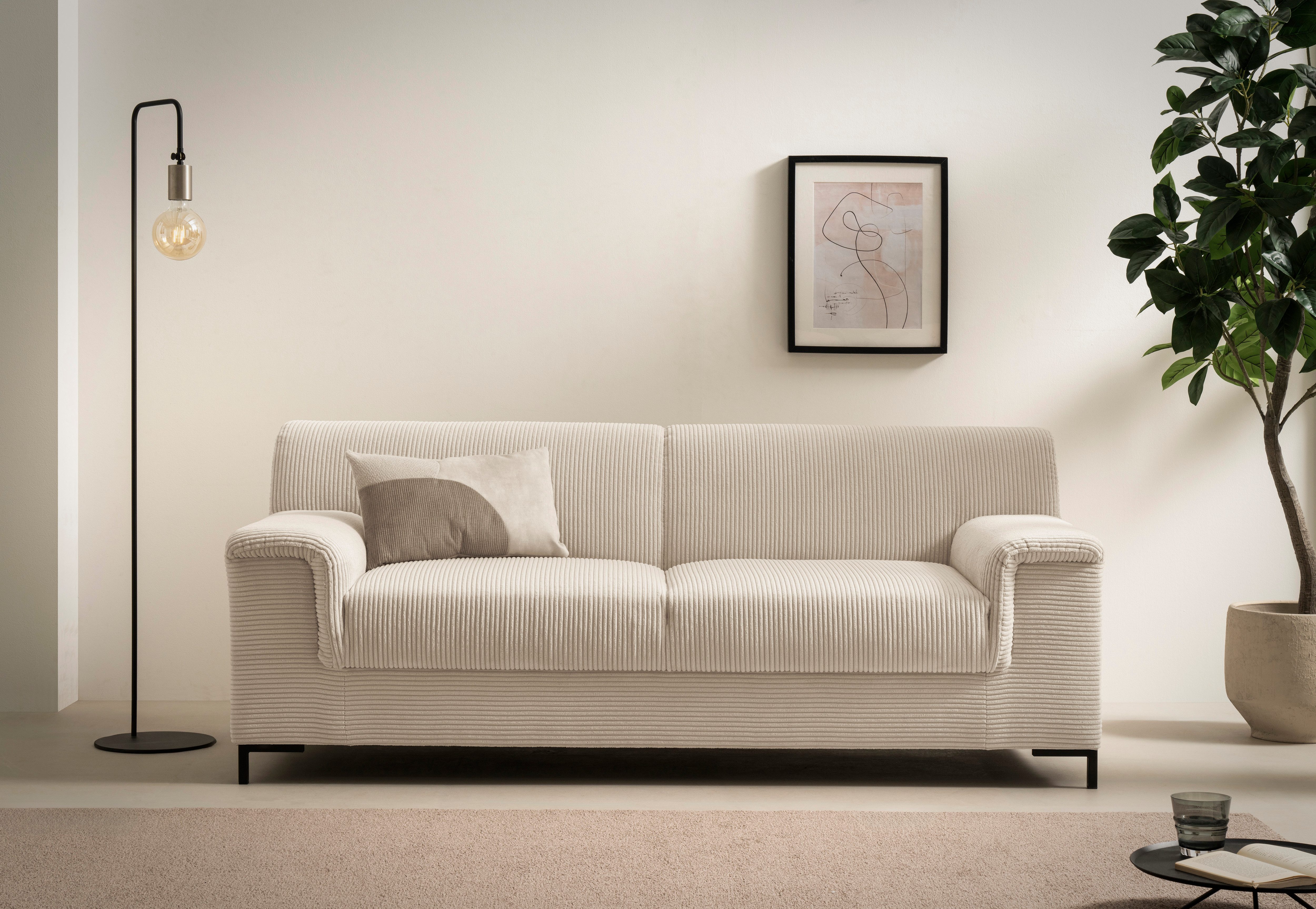 Home affaire 2,5-Sitzer "Jamie 2 auch in Cord B/T/H: 192/81/76 cm" zeitlos, günstig online kaufen