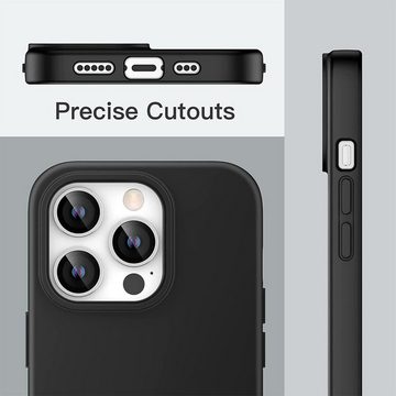 CoolGadget Handyhülle Black Series Handy Hülle für Apple iPhone 14 Pro 6,1 Zoll, Edle Silikon Schlicht Robust Schutzhülle für iPhone 14 Pro Hülle