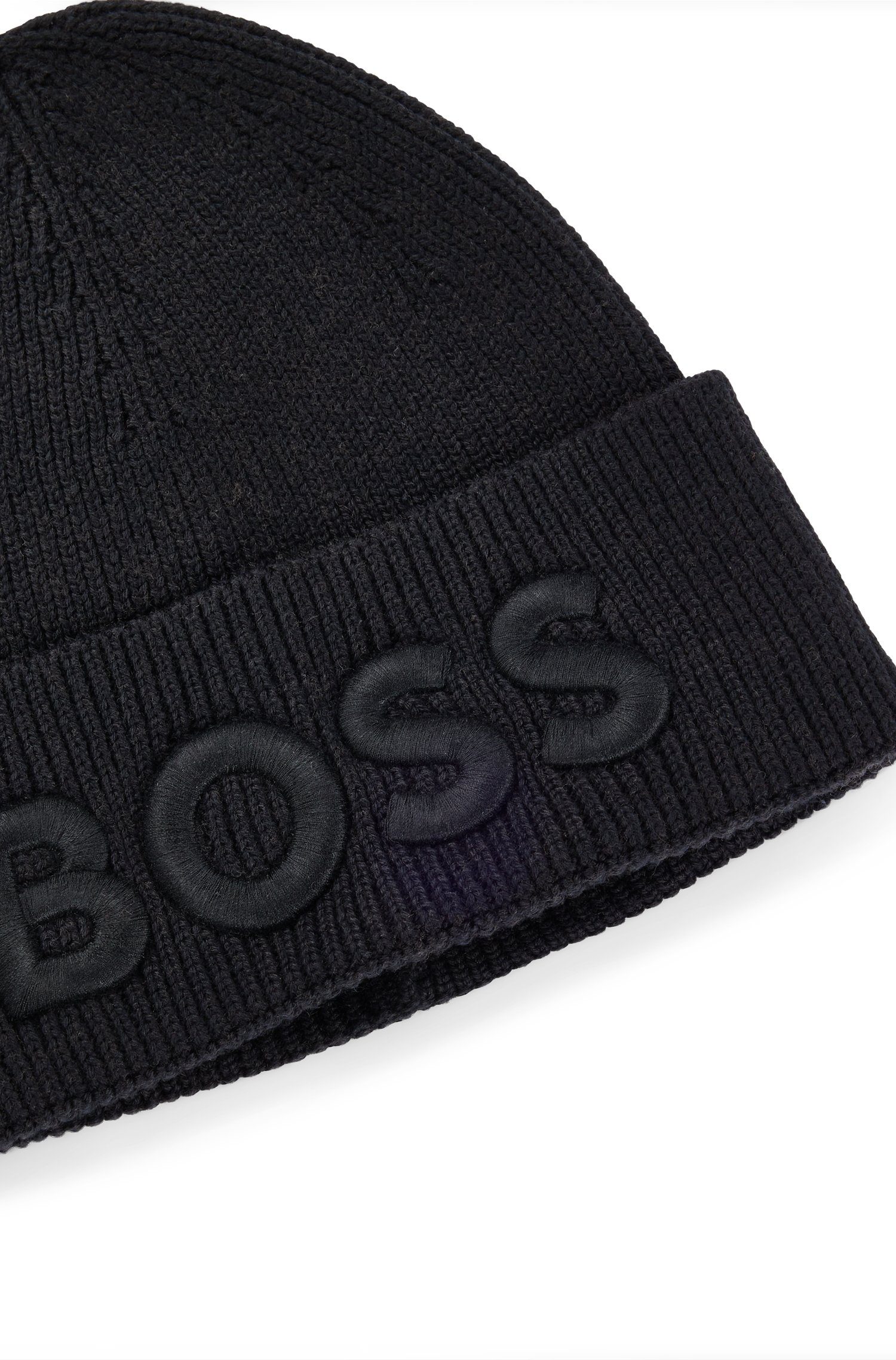 BOSS ORANGE Beanie Afox mit Black großer Stickerei BOSS