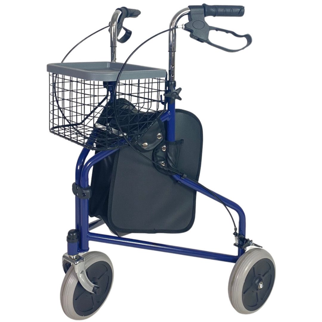Indoor-Rollator für Innenbereich, klappbar, verstellbare Höhe, 3 Räder