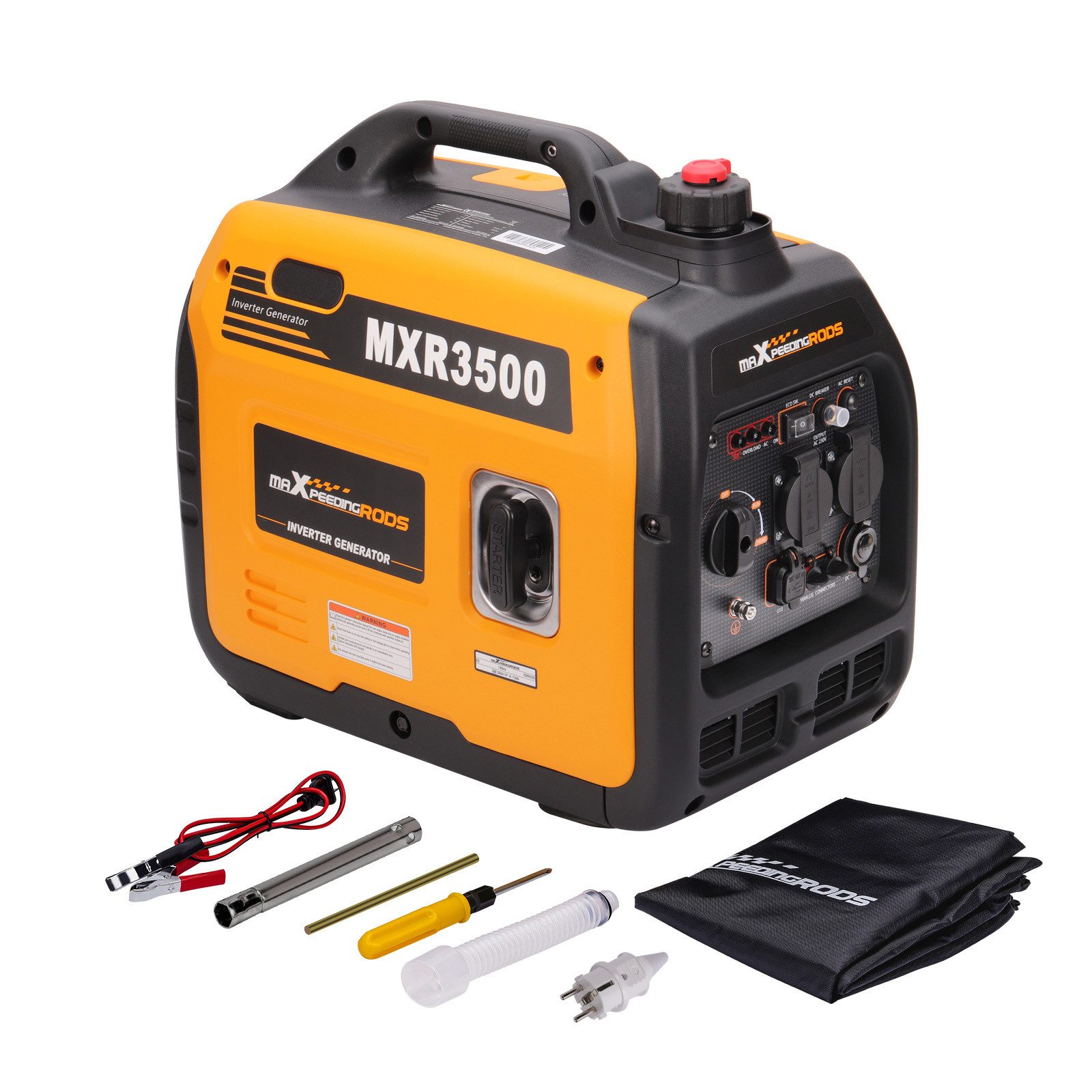maXpeedingrods Stromerzeuger MXR3500, 3,2 in kW, Inverter Benzingenerator, Notstromaggregat