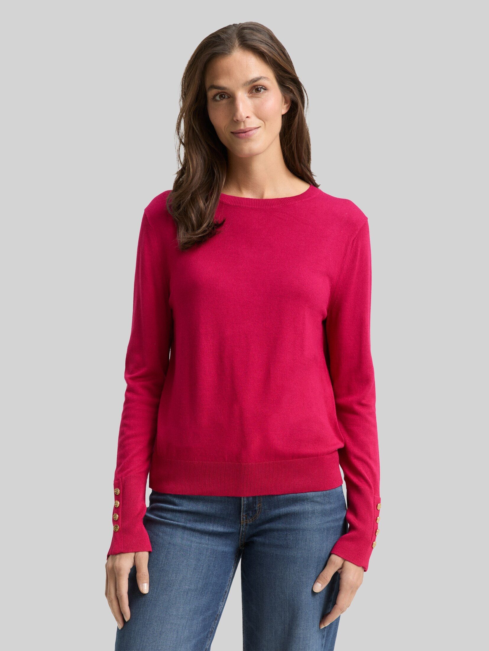 TOM TAILOR Strickpullover Pullover & Strickjacken Strickpullover mit Knopf-Details