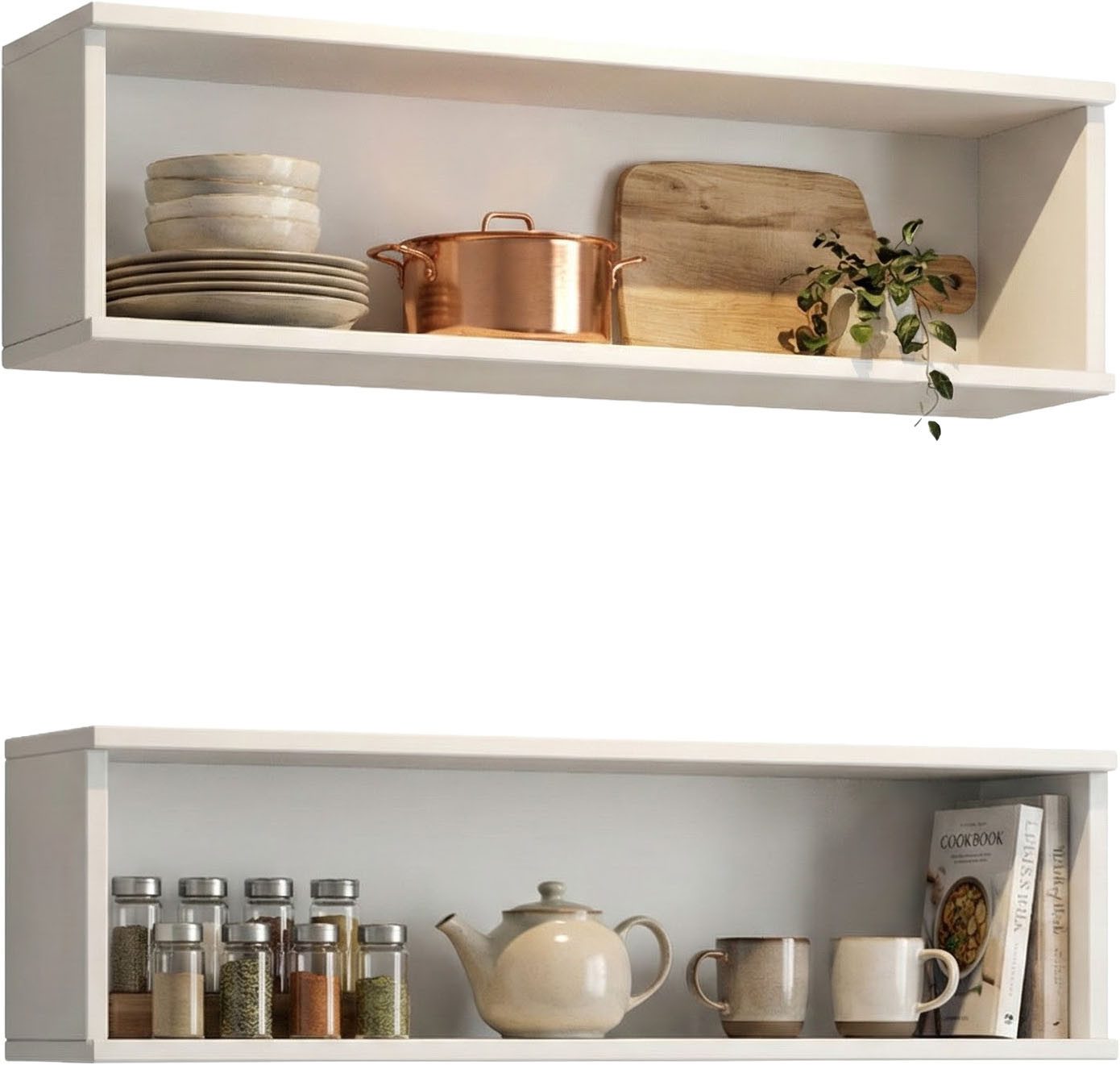 Ensemble de cuisine Home Affaires Meliss, en pin massif, avec système de fermeture amortie, 5 pièces