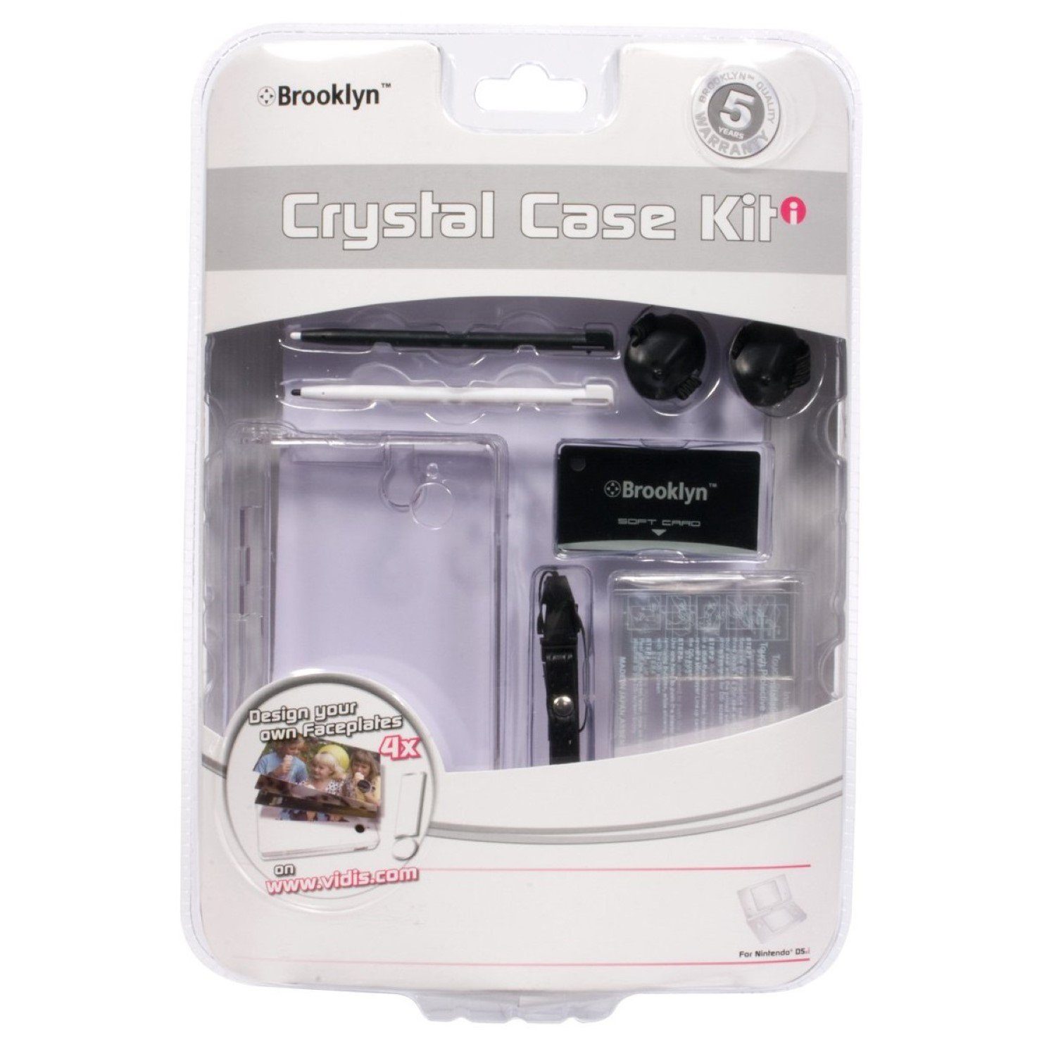 Brooklyn Konsolen-Tasche Crystal Case Kit Zubehör-Set Transparent, Spar-Set, Stifte, Daumen Touch-Pen, Schutzfolie, etc. für Nintendo Dsi – Bild 2 von 5