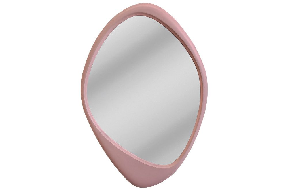 riess-ambiente Wandspiegel ORGANIC 95cm rosa – asymmetrische Form, flexibel nutzbar, Dekoration (Einzelartikel, 1-St), stilvolles Statement Piece – ideal für Flur oder Wohnzimmer